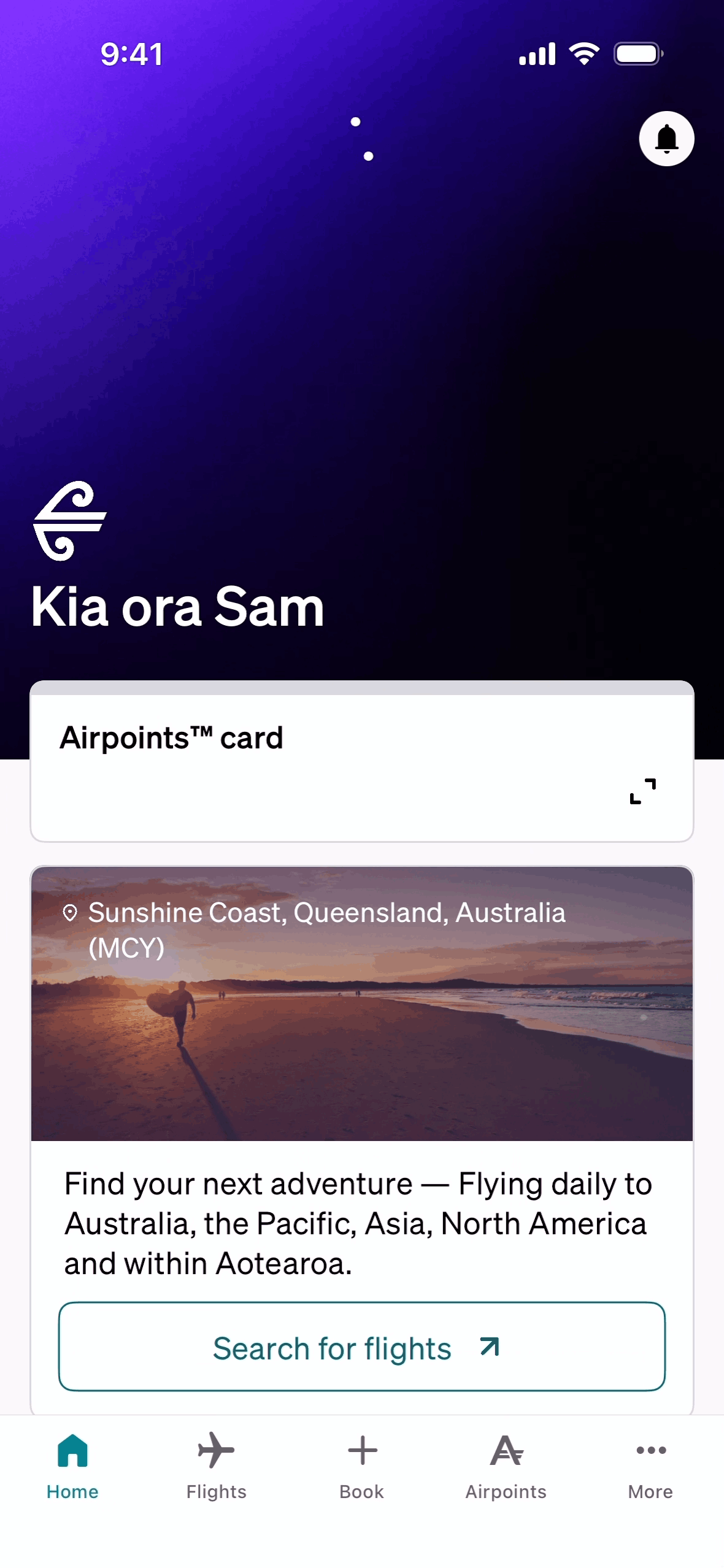 Air NZ iOS Travel & Transportation interface screenshot 4