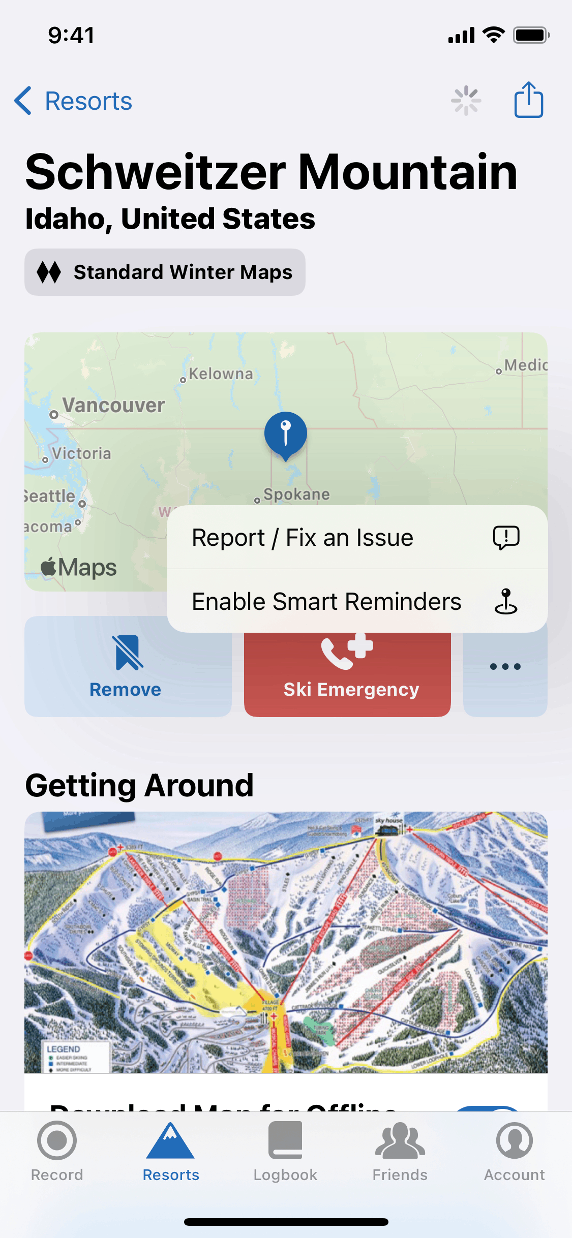 Slopes iOS Sports interface screenshot 16