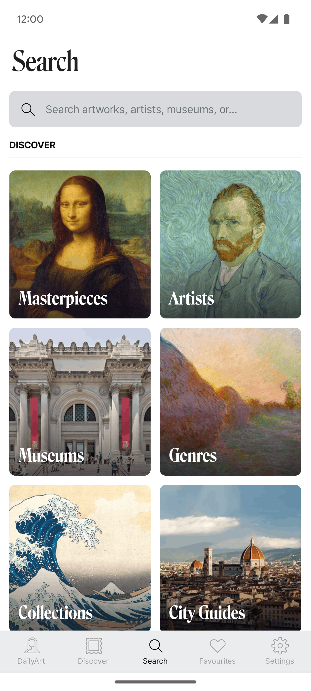 DailyArt Android Education interface screenshot 3
