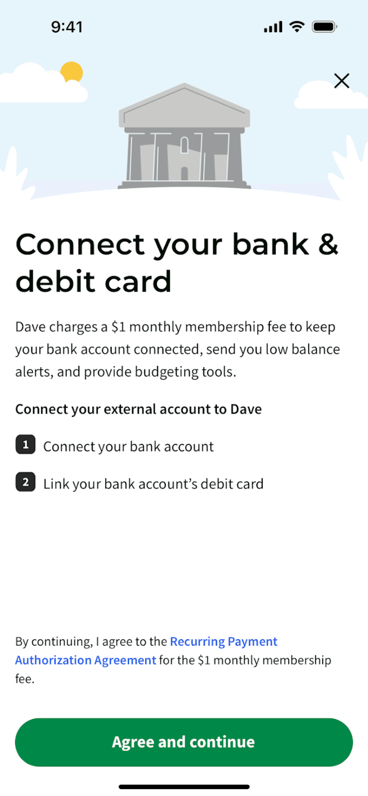 Dave iOS Finance interface screenshot 17