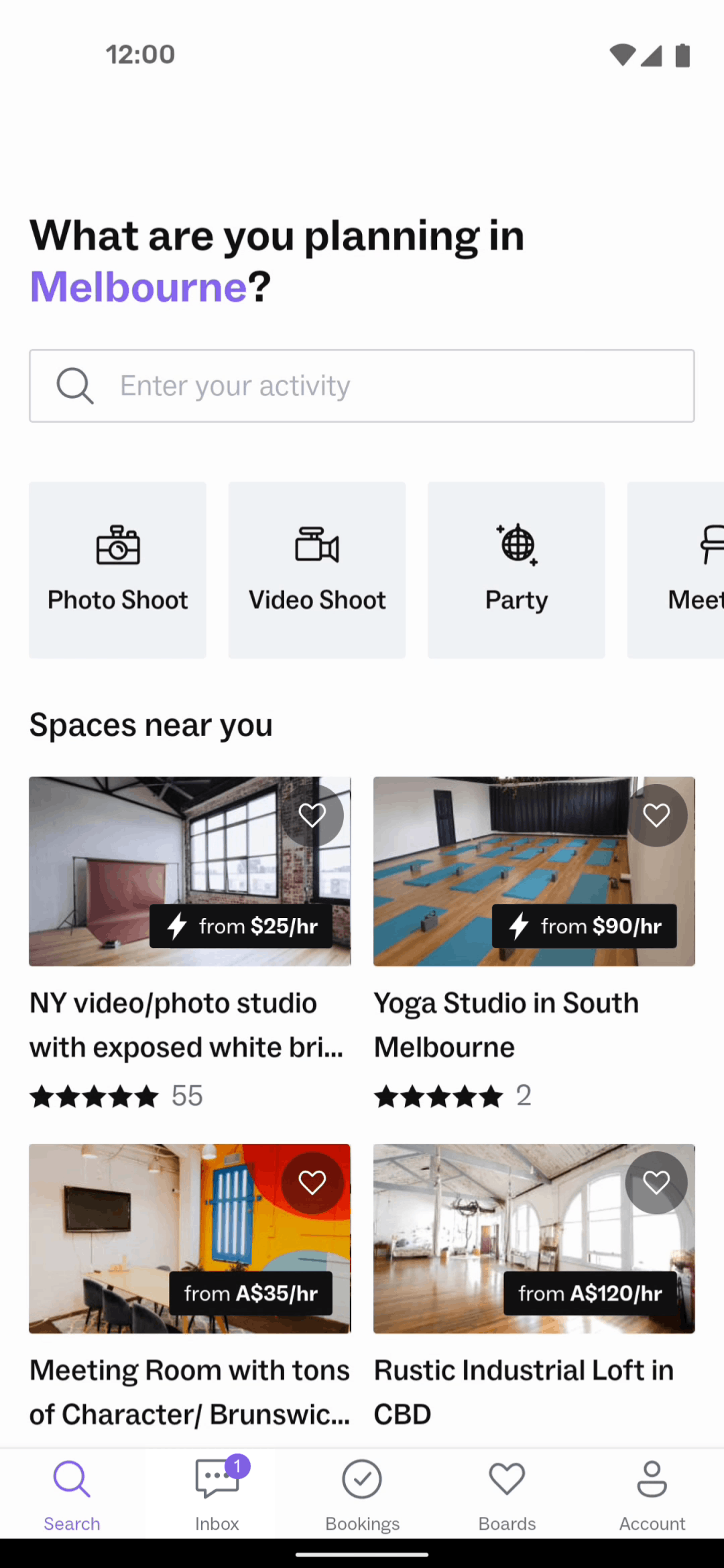 Peerspace Android Lifestyle interface screenshot 9