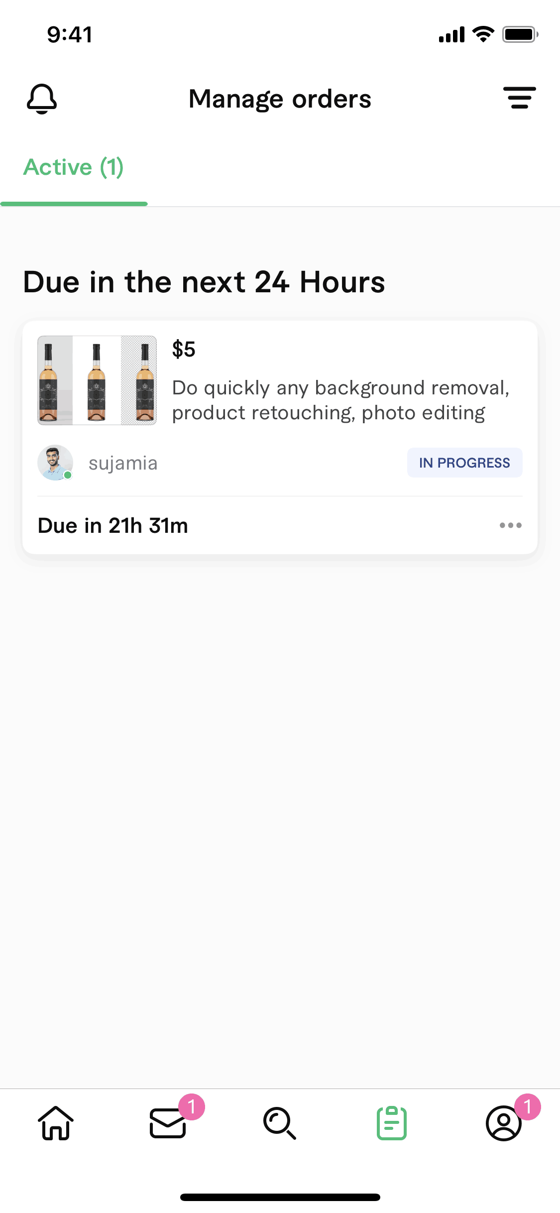 Fiverr iOS Business interface screenshot 4