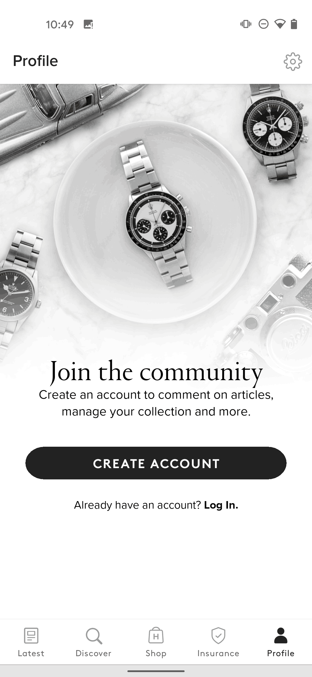 HODINKEE Android Lifestyle interface screenshot 9