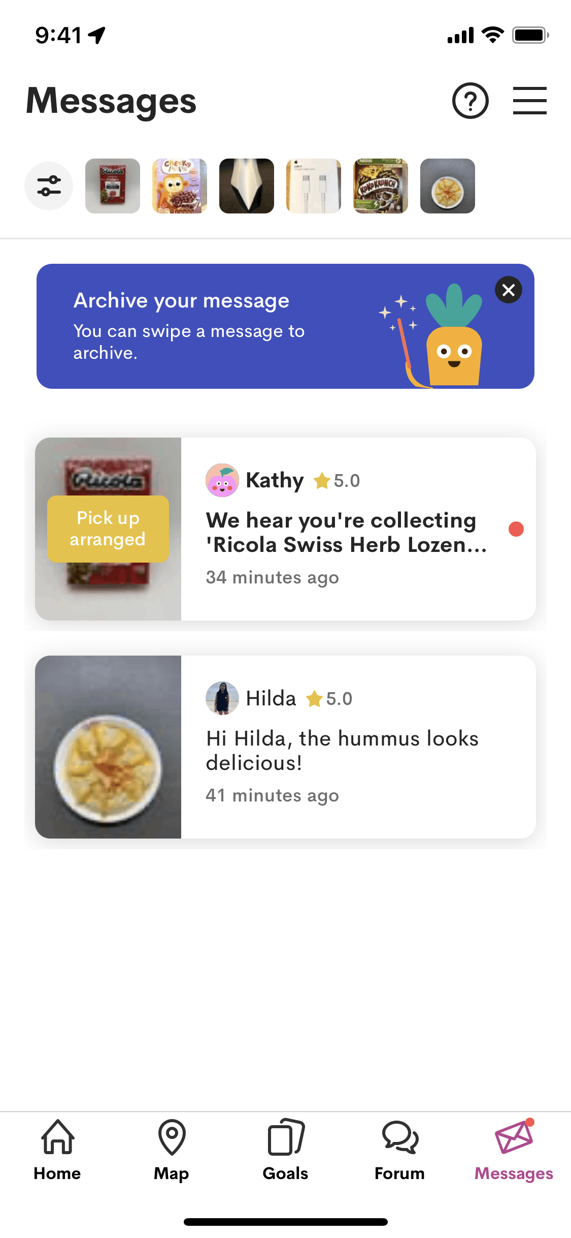OLIO iOS Food & Drink interface screenshot 5