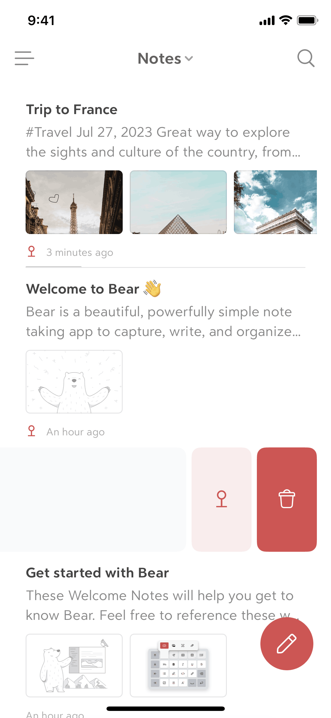 Bear iOS Productivity interface screenshot 20