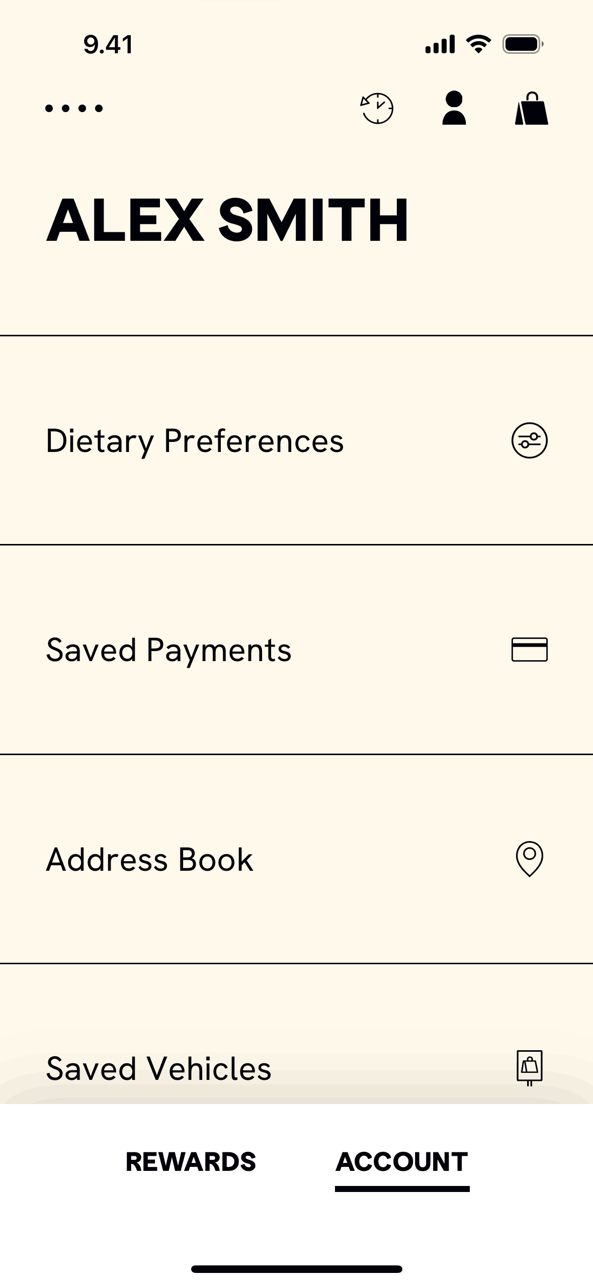 CAVA iOS Food & Drink interface screenshot 4