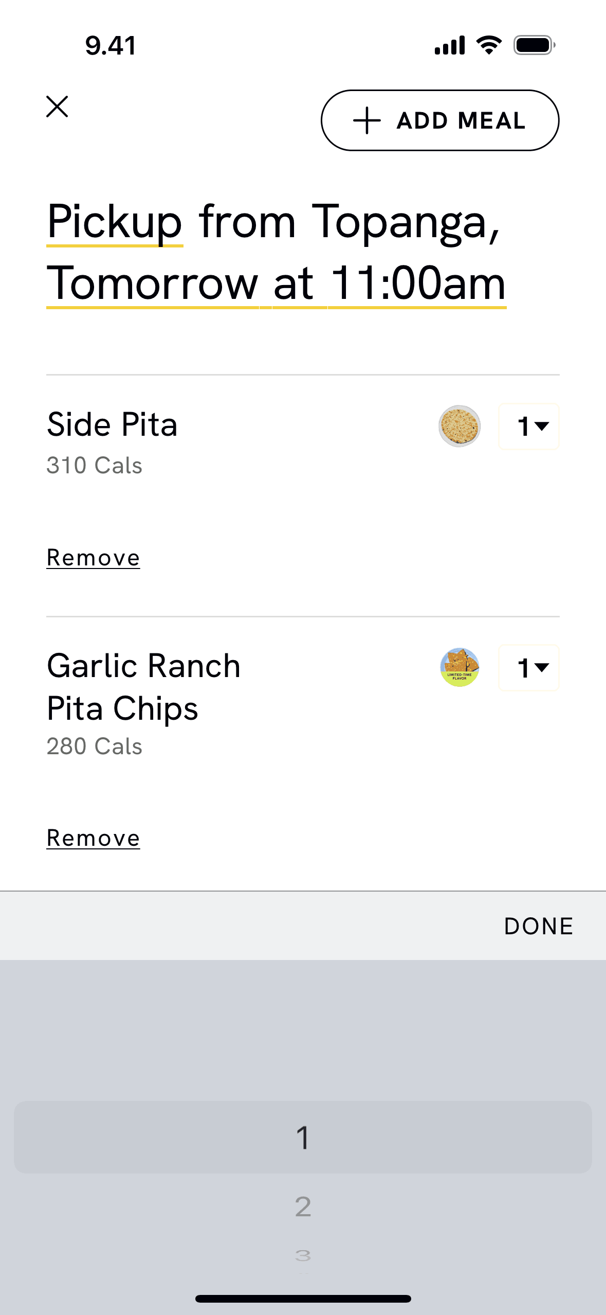 CAVA iOS Food & Drink interface screenshot 23