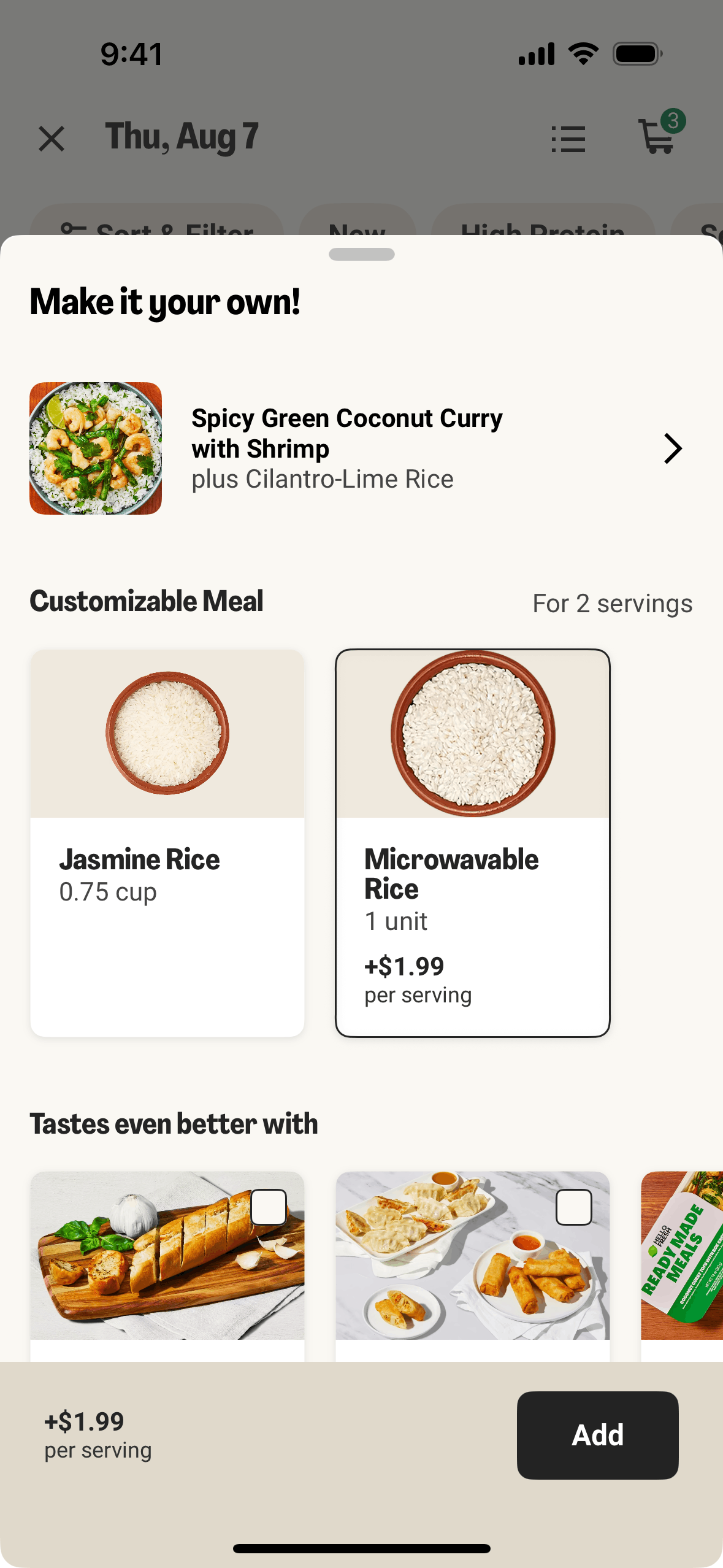 HelloFresh iOS Food & Drink interface screenshot 1