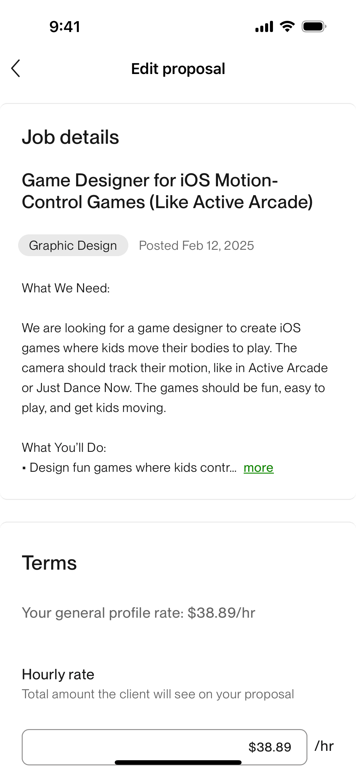 Upwork iOS Business interface screenshot 10