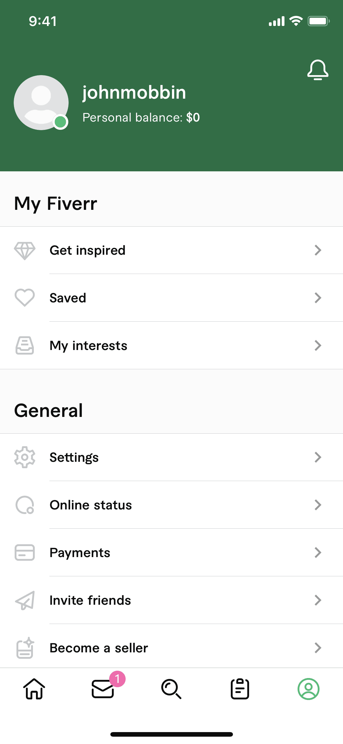 Fiverr iOS Business interface screenshot 5