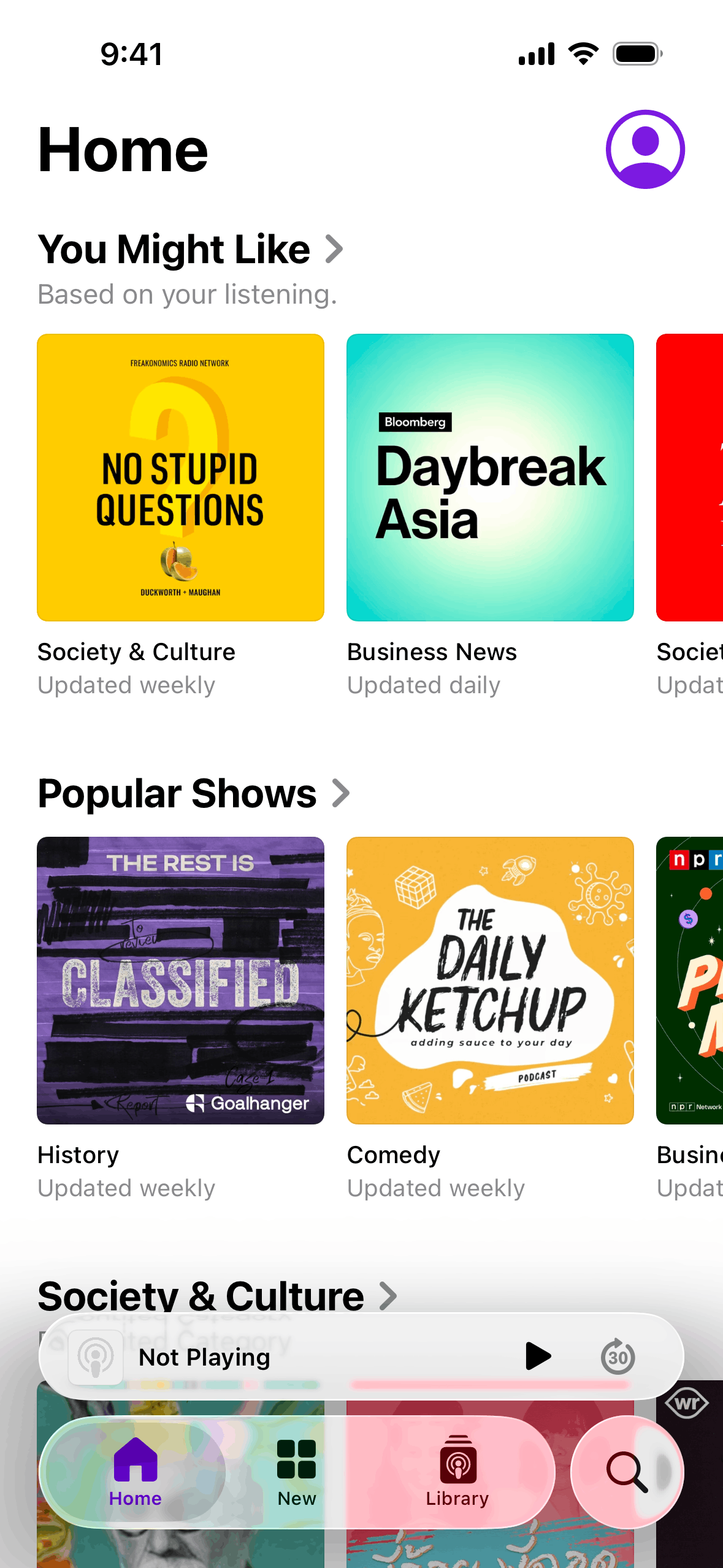Apple Podcasts iOS Music & Audio interface screenshot 3