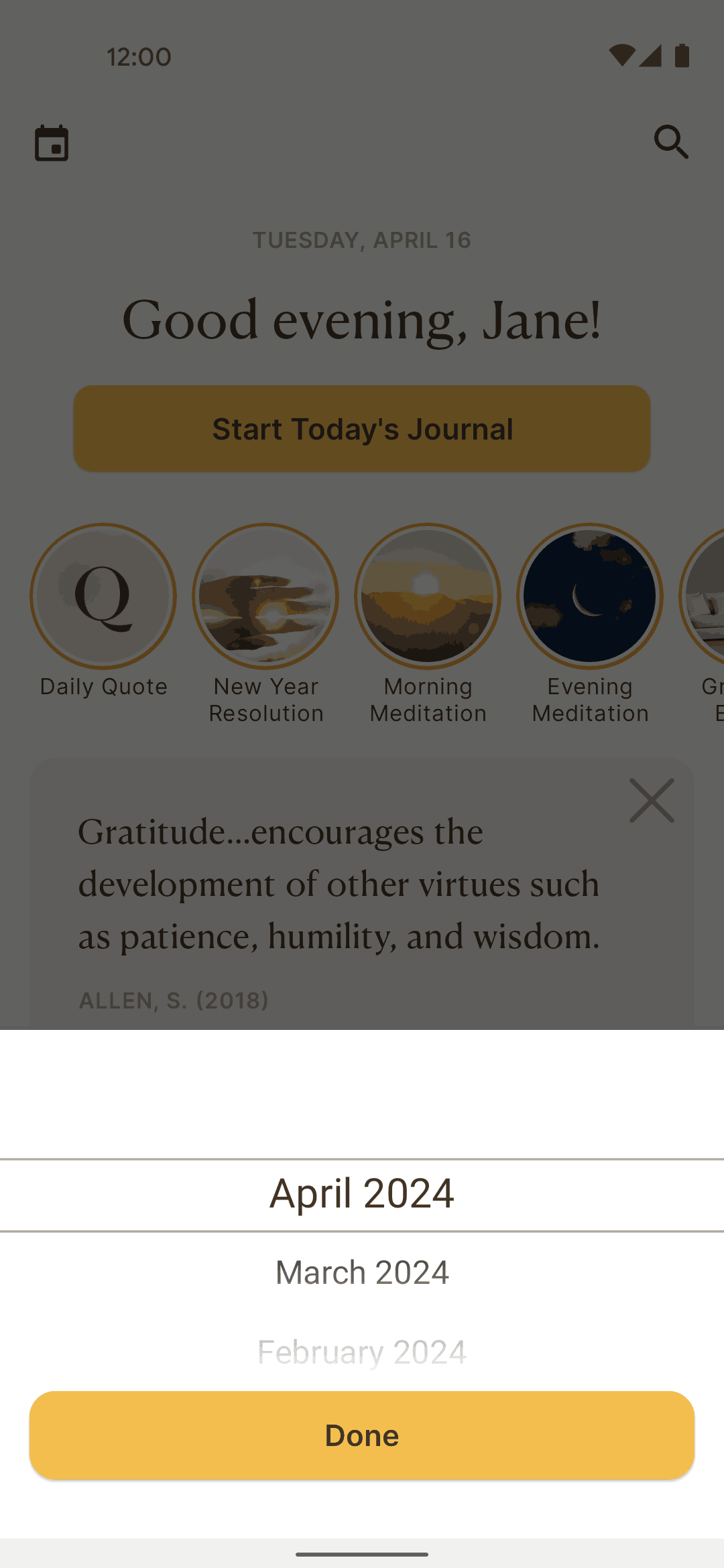 5 Minute Journal Android Health & Fitness interface screenshot 24