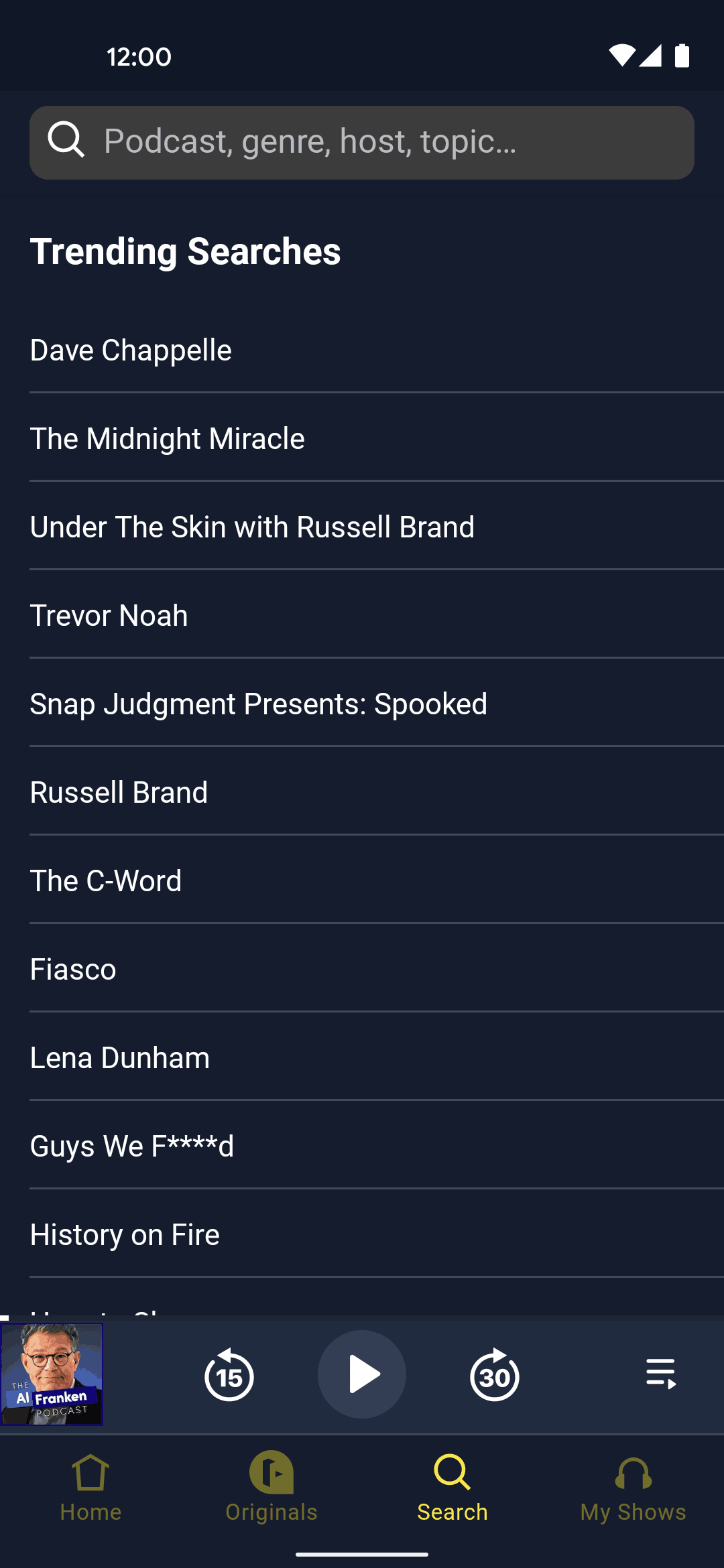 Luminary Android Entertainment interface screenshot 3