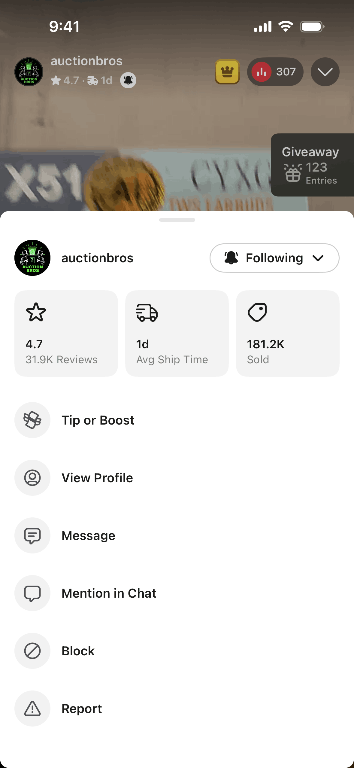 Whatnot iOS Shopping interface screenshot 16