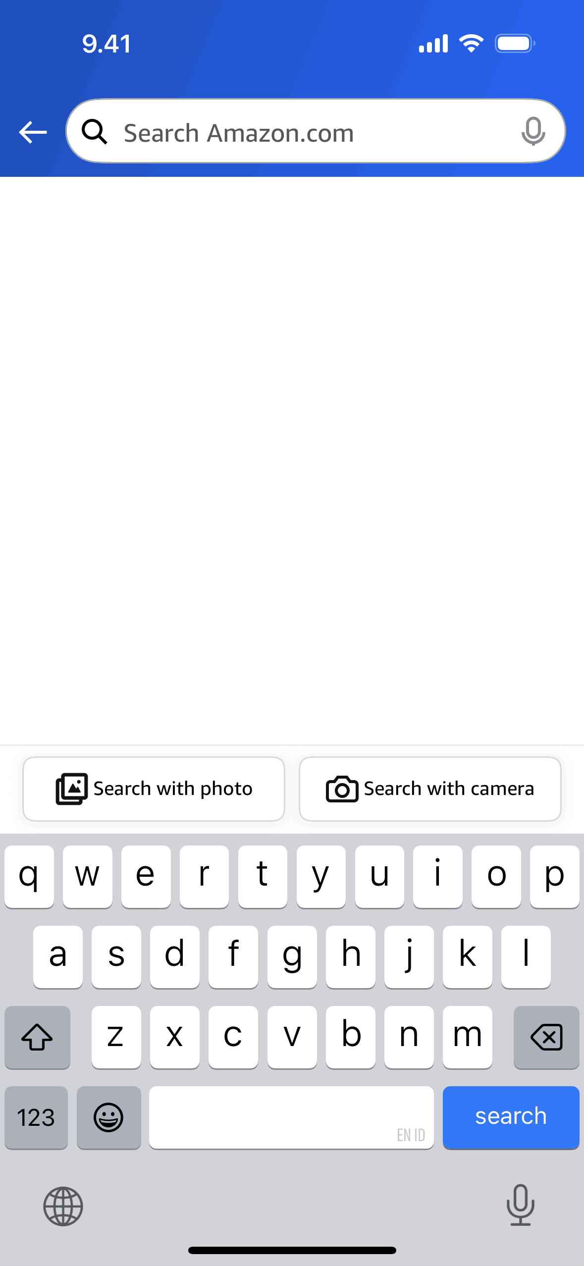 Searching Amazon Shopping on Amazon Shopping (ios) screen 2