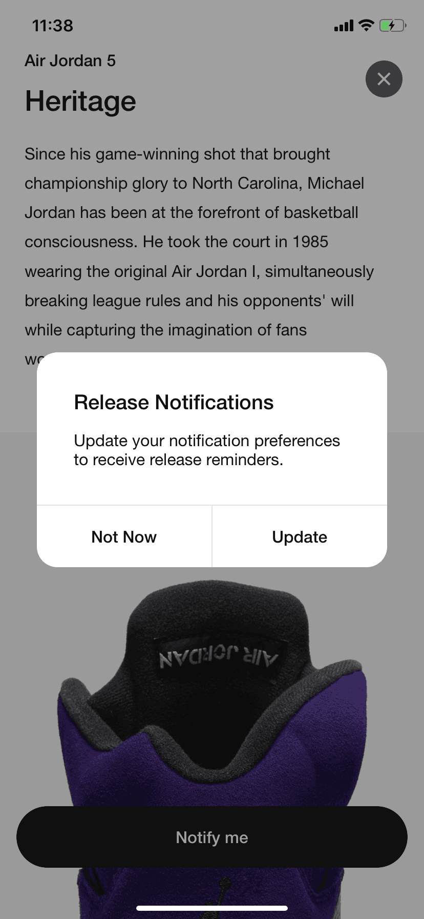 Nike SNKRS iOS Shopping interface screenshot 23
