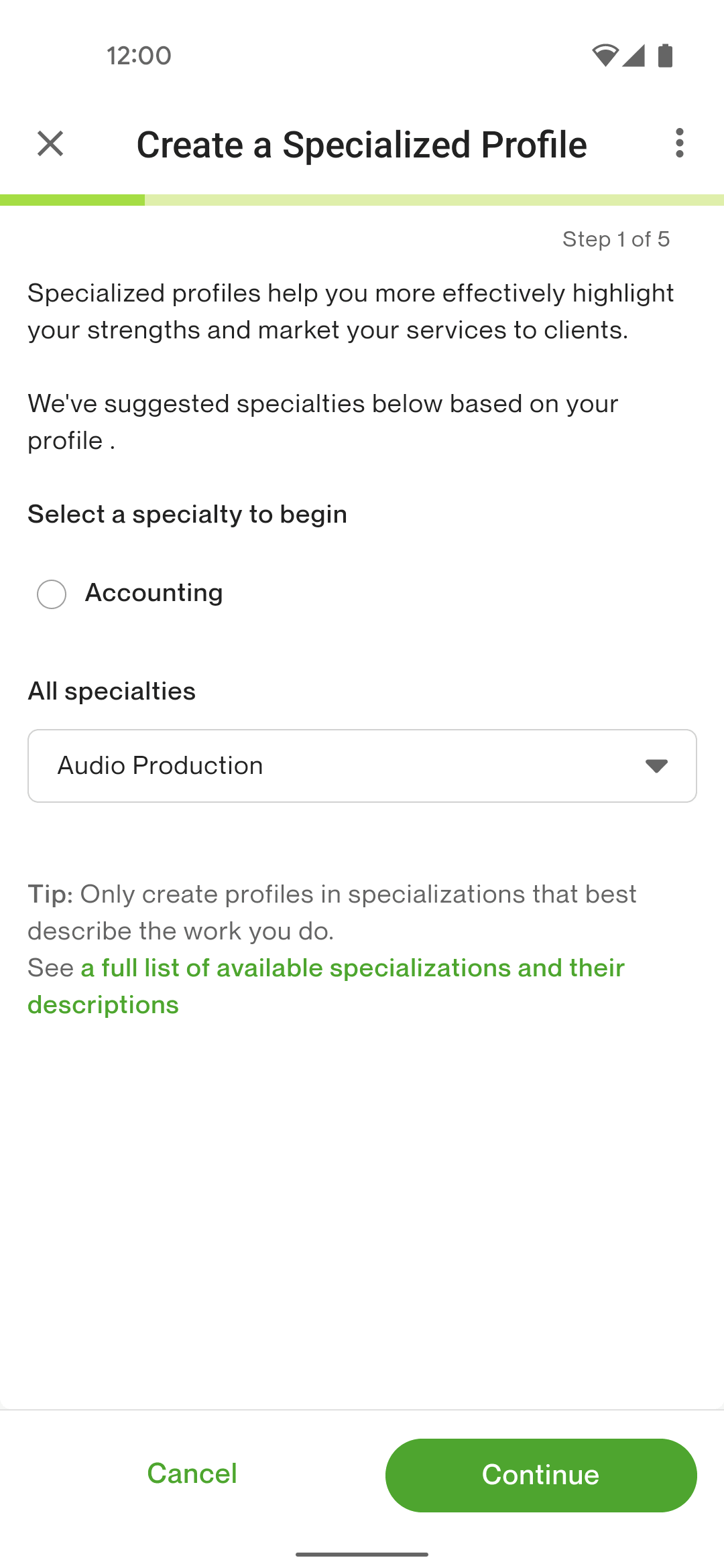 Upwork Android Business interface screenshot 8