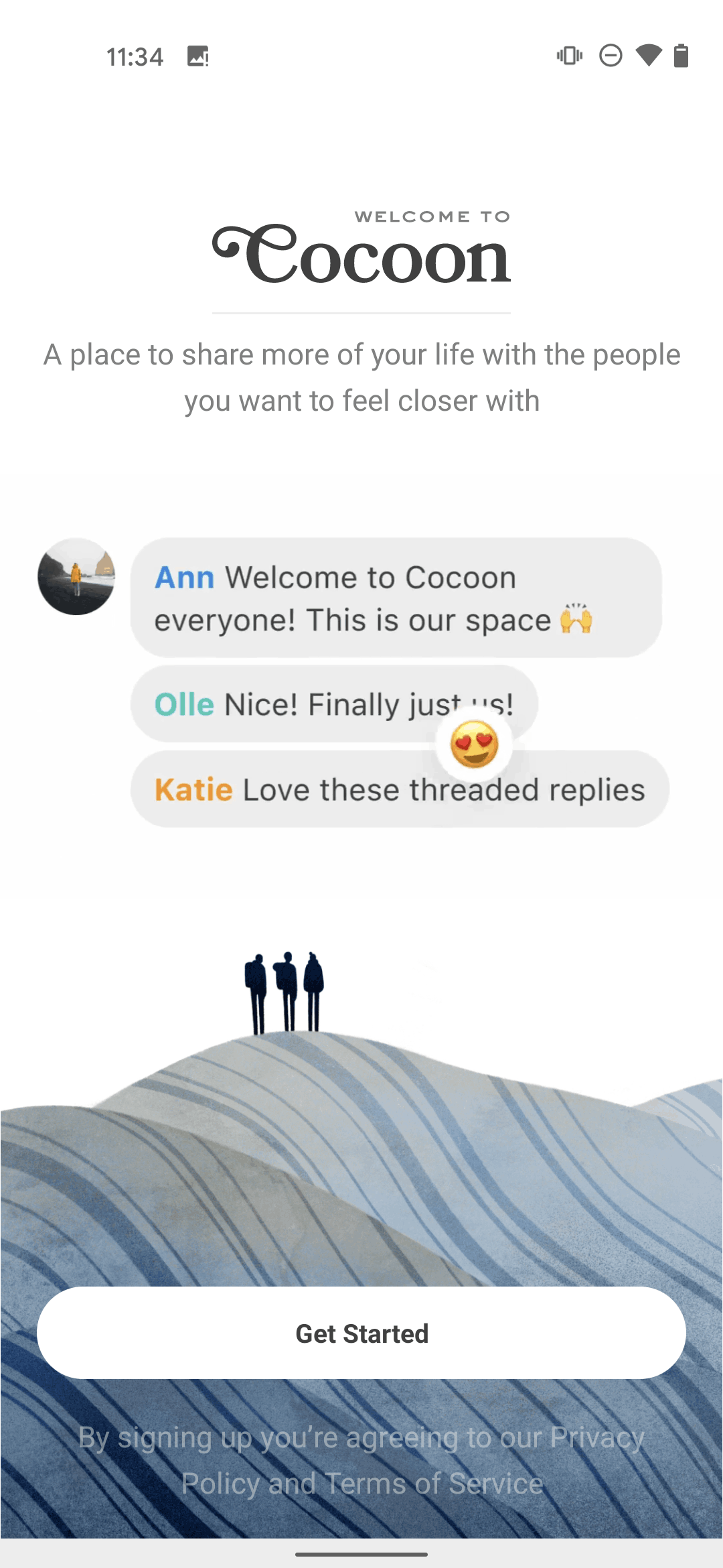 Cocoon Android Social Networking interface screenshot 2