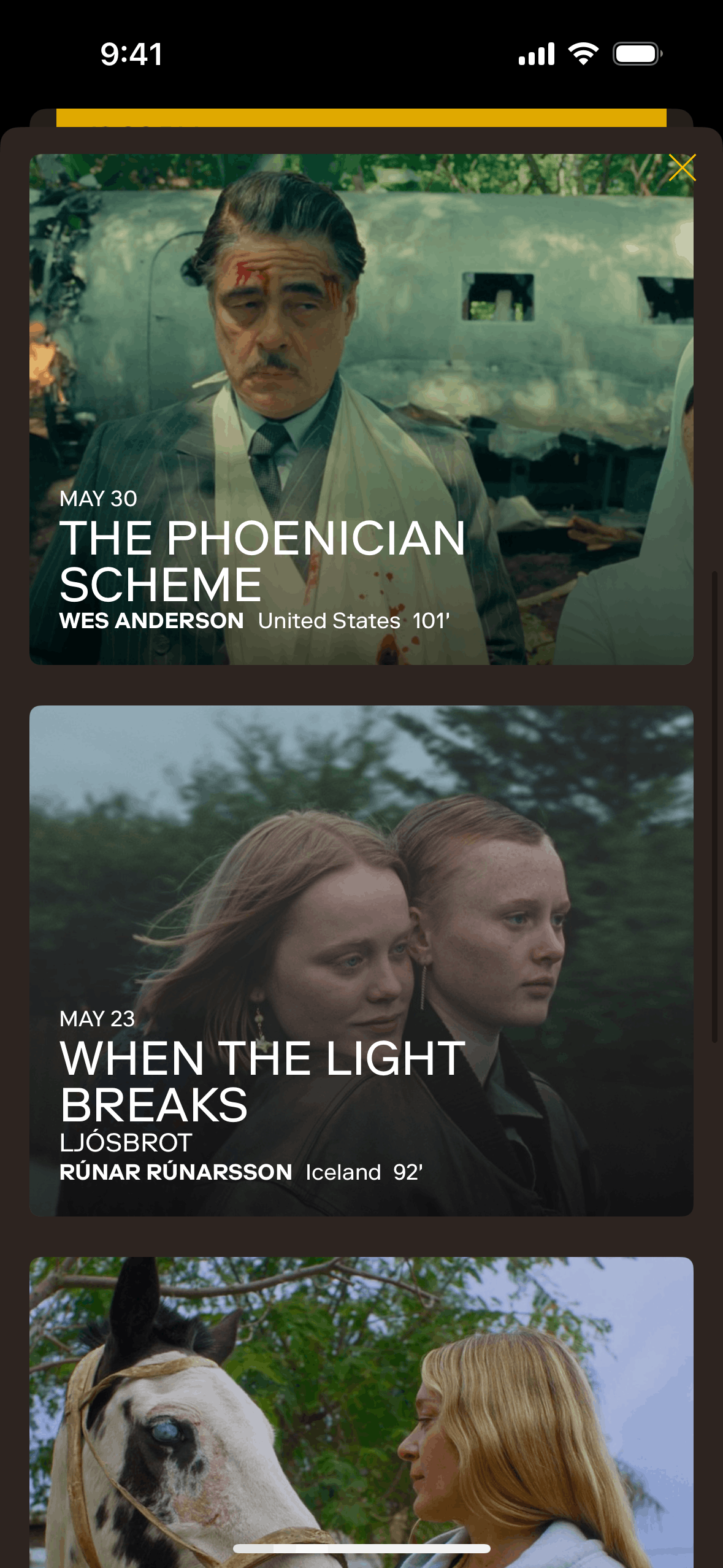 MUBI GO iOS Entertainment interface screenshot 19