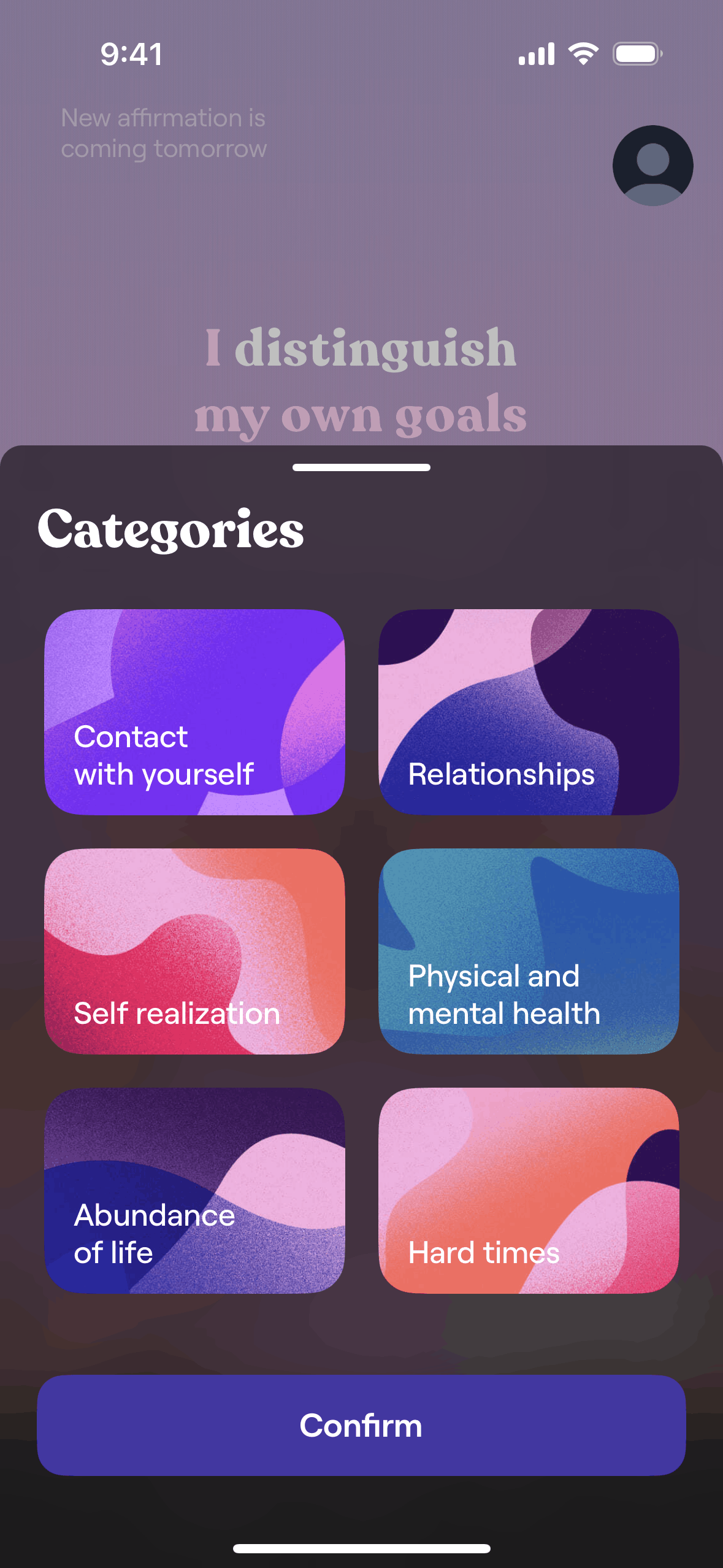 Moonly iOS Lifestyle interface screenshot 12
