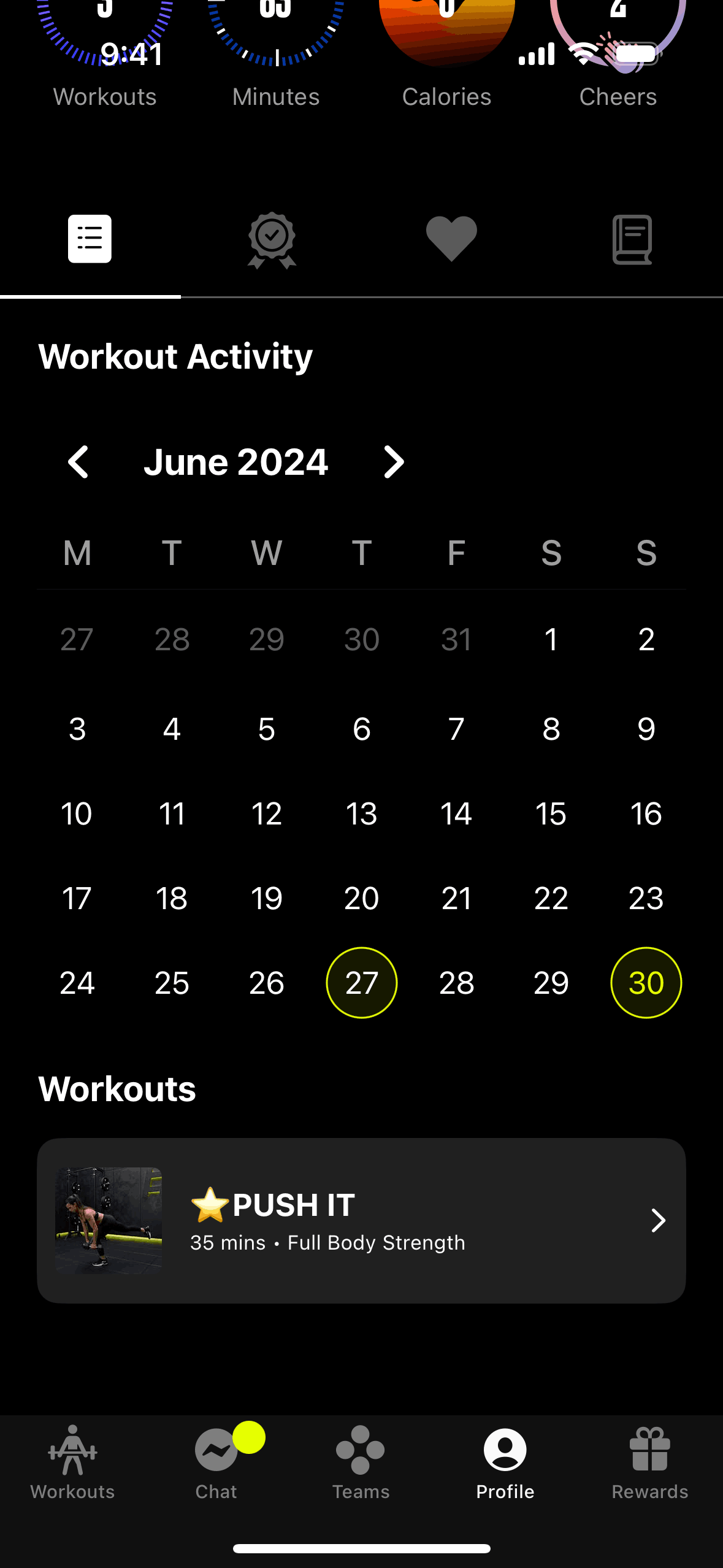 Ladder iOS Health & Fitness interface screenshot 2