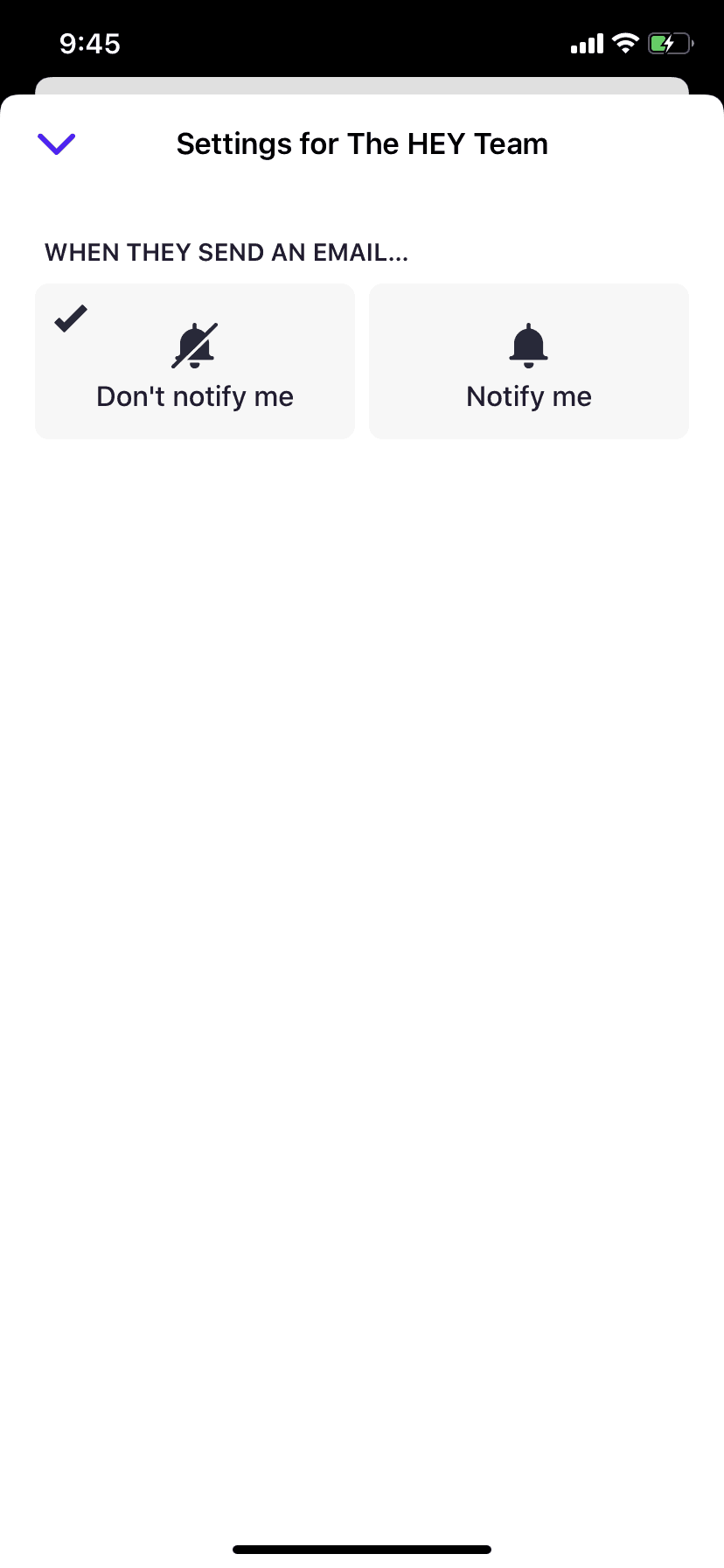 HEY iOS Productivity interface screenshot 10