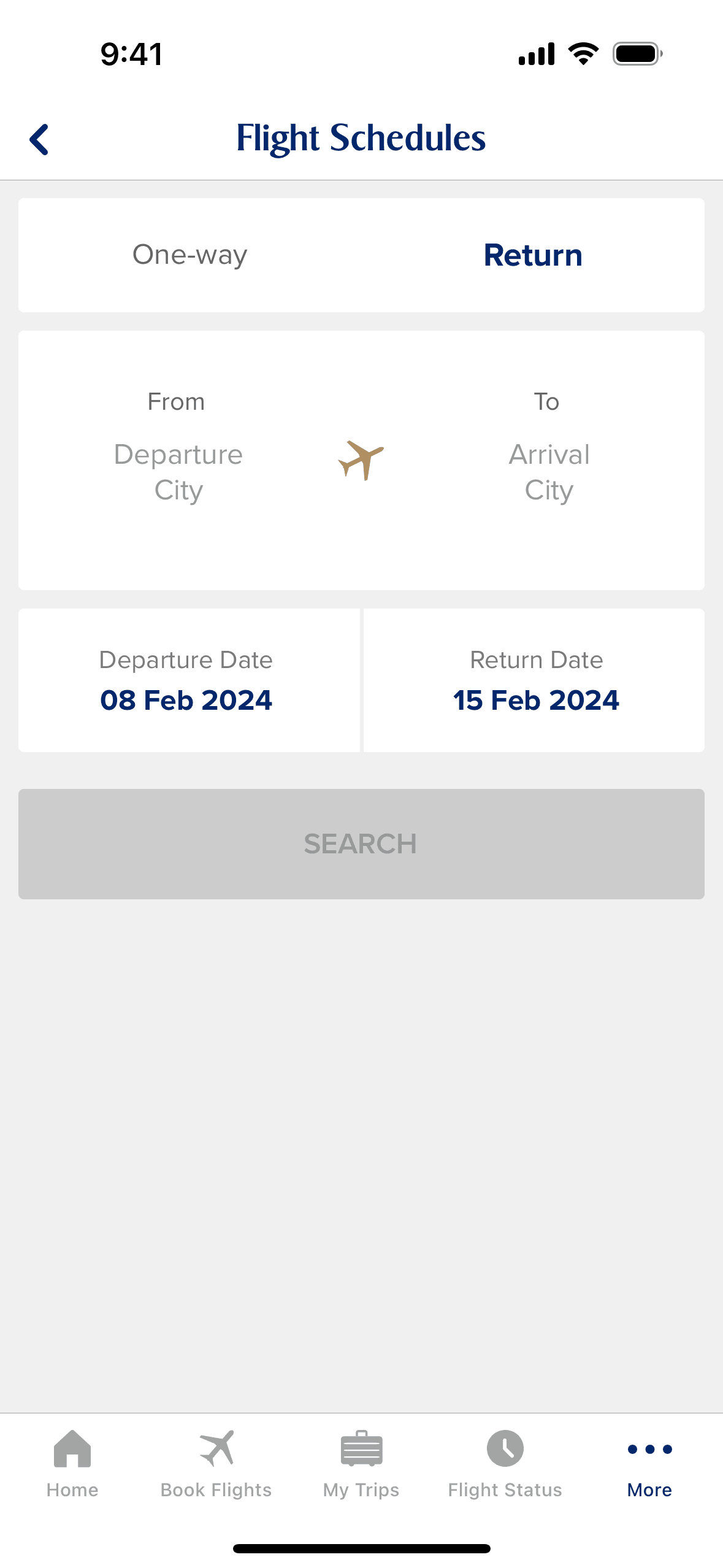 Singapore Airlines iOS Travel & Transportation interface screenshot 15