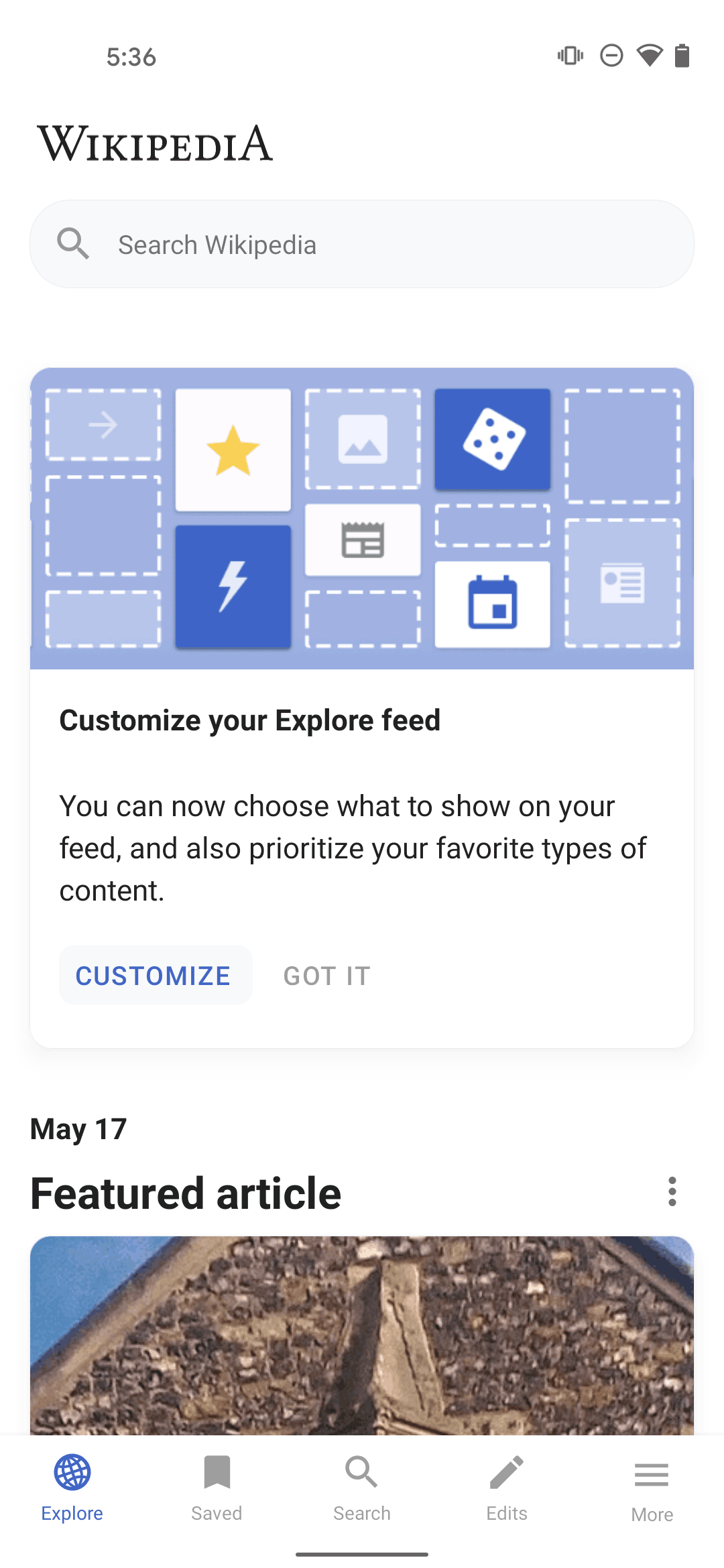 Wikipedia Android Reference interface screenshot 10