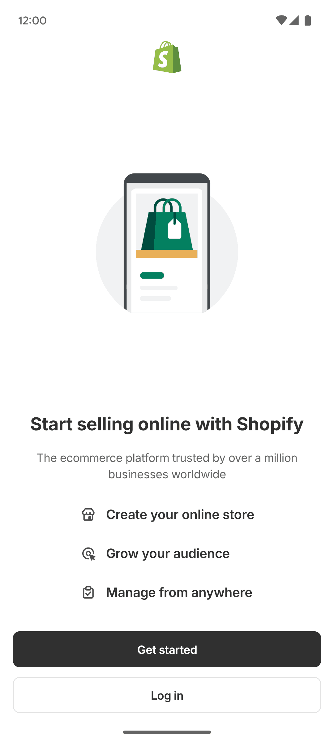Shopify Android Business interface screenshot 2