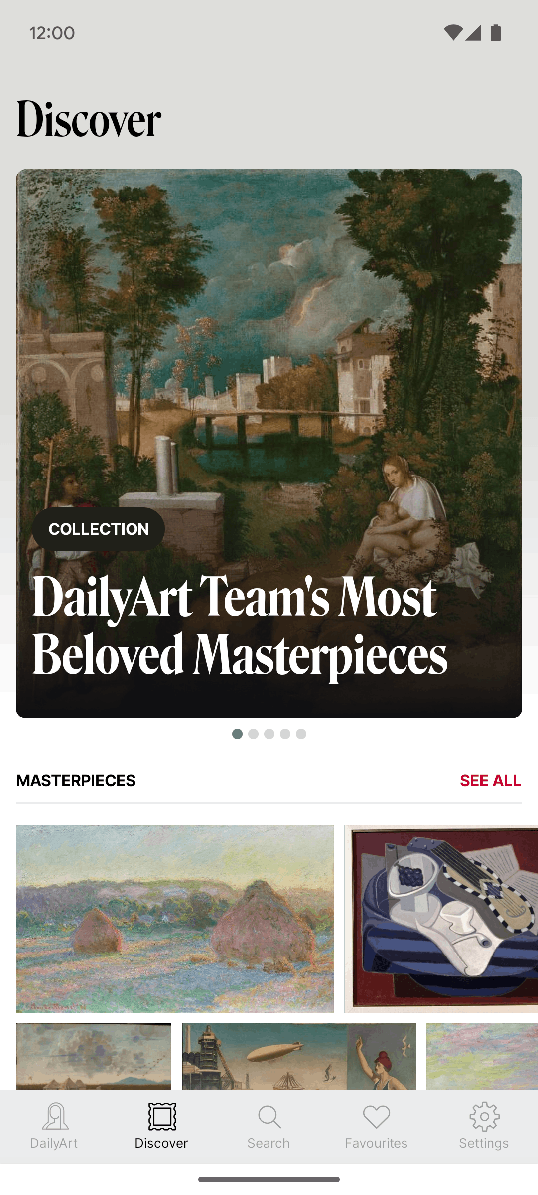 DailyArt Android Education interface screenshot 4
