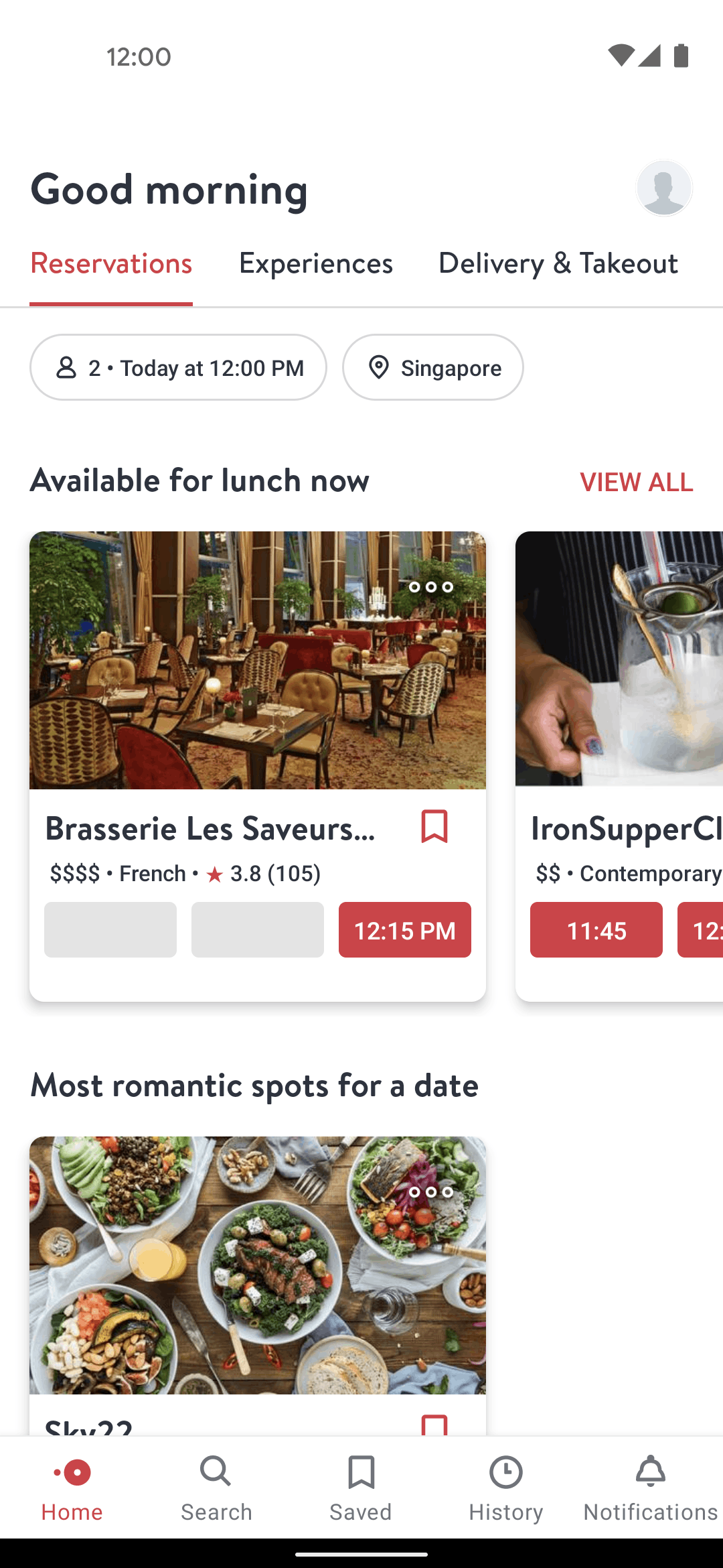 OpenTable Android Food & Drink interface screenshot 3