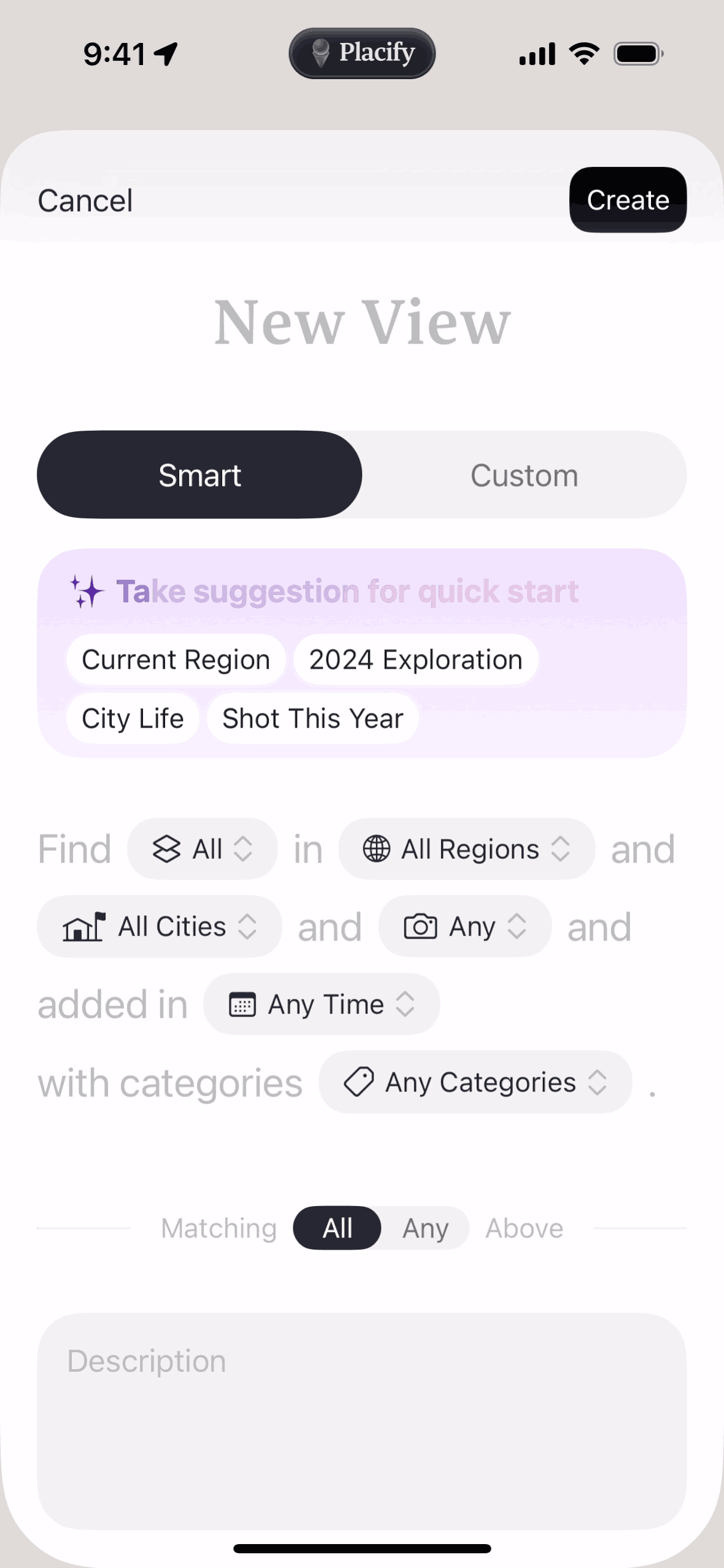 Placify iOS Lifestyle interface screenshot 18