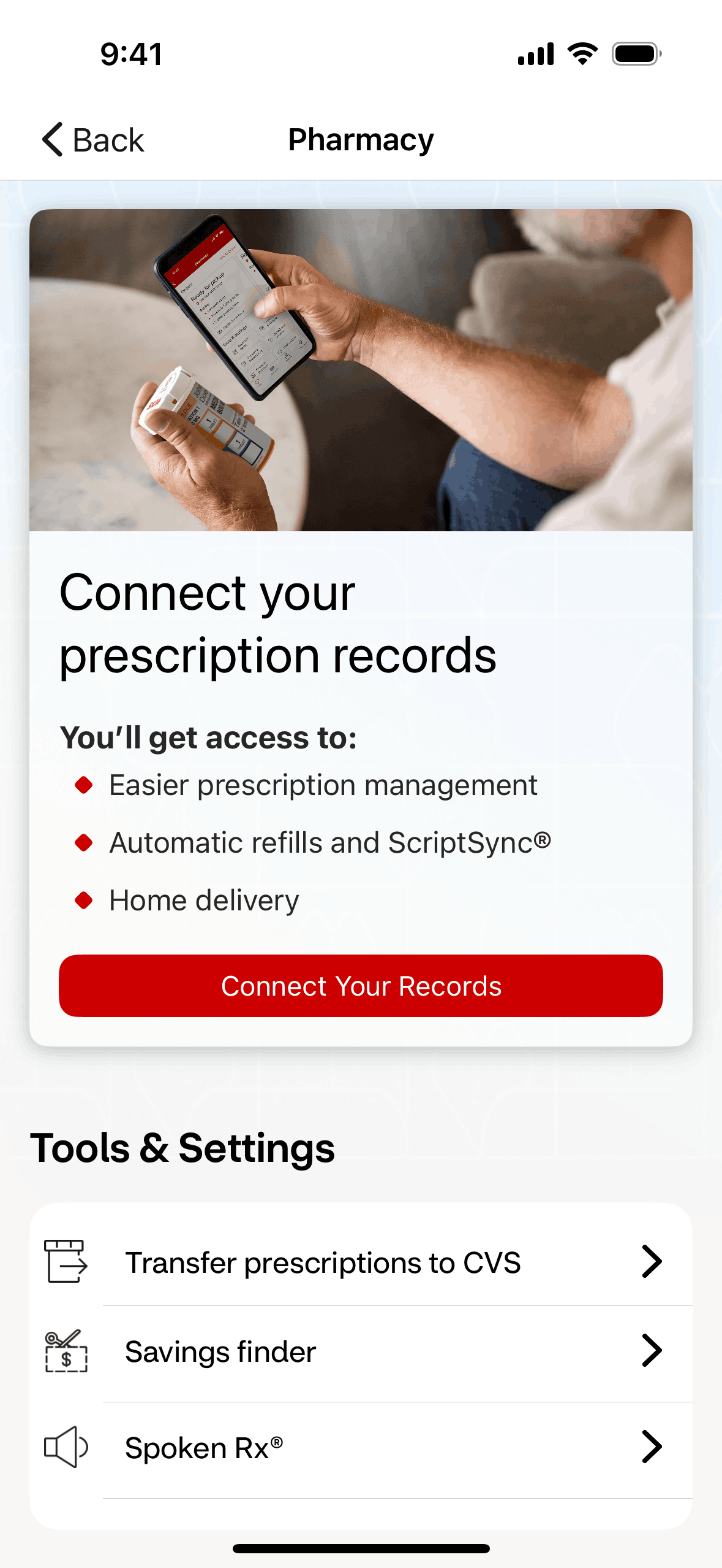 CVS Health iOS Medical interface screenshot 11