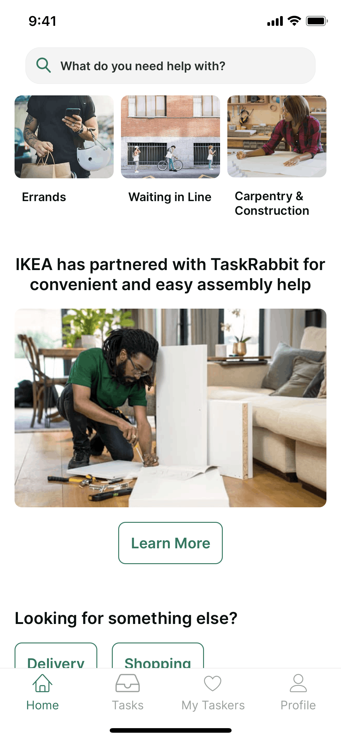 TaskRabbit iOS Lifestyle interface screenshot 4