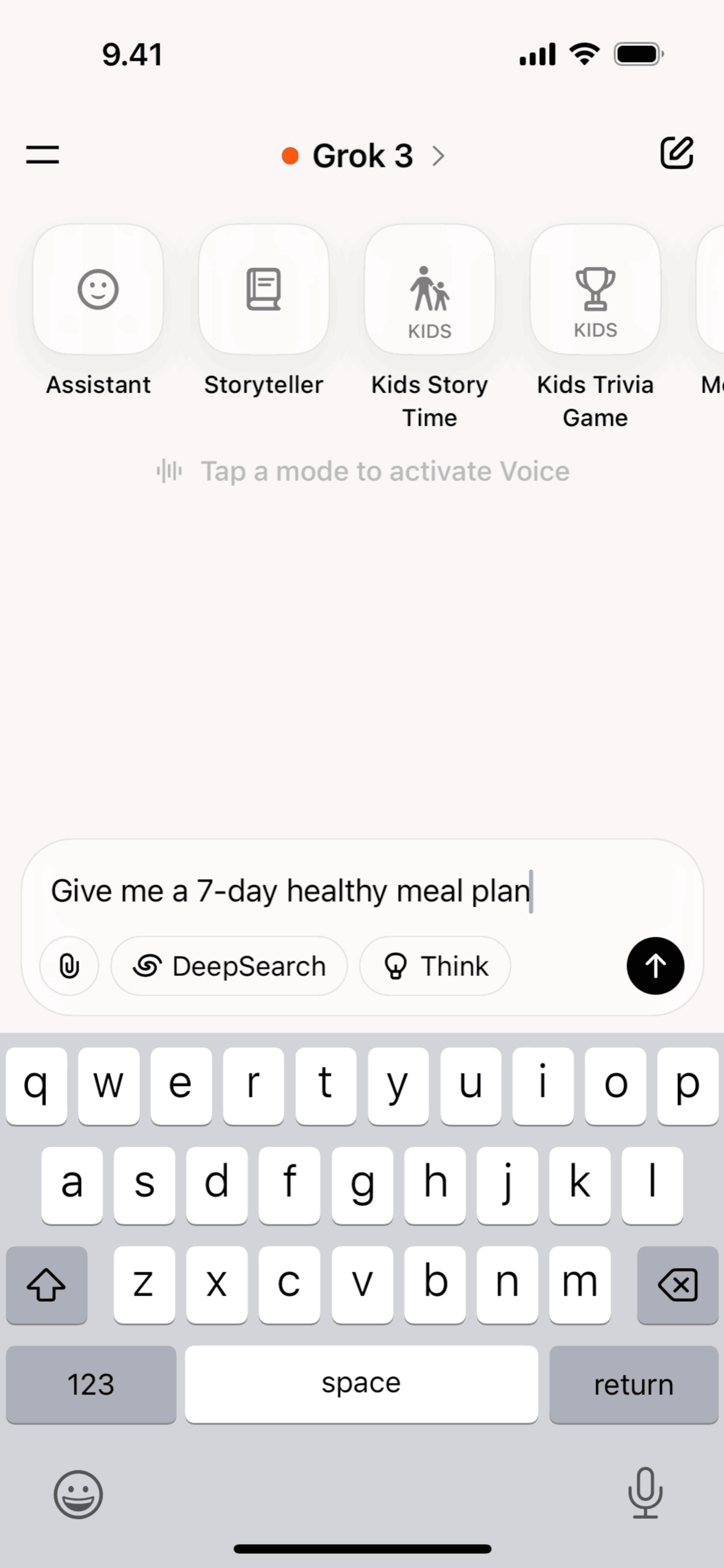 Grok iOS AI interface screenshot 9