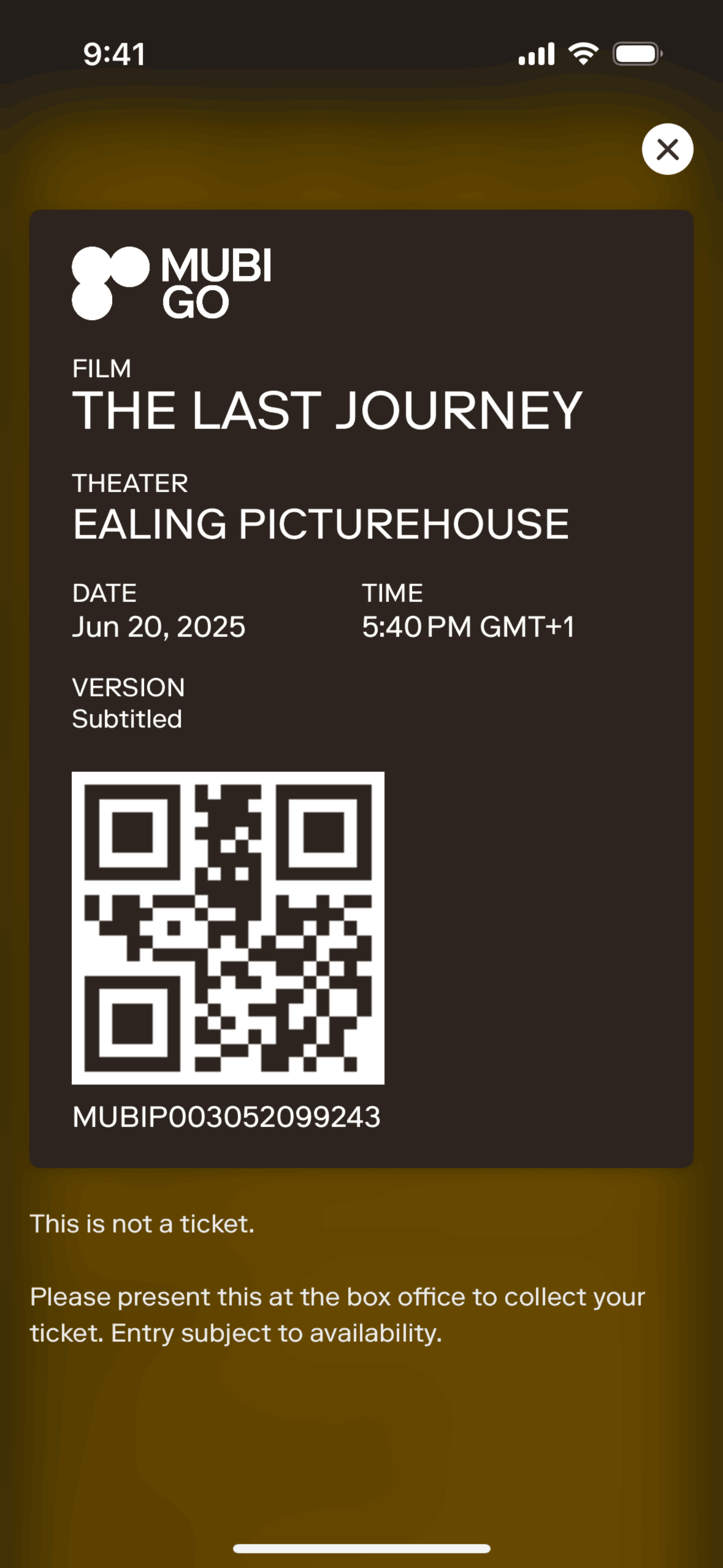 MUBI GO iOS Entertainment interface screenshot 6