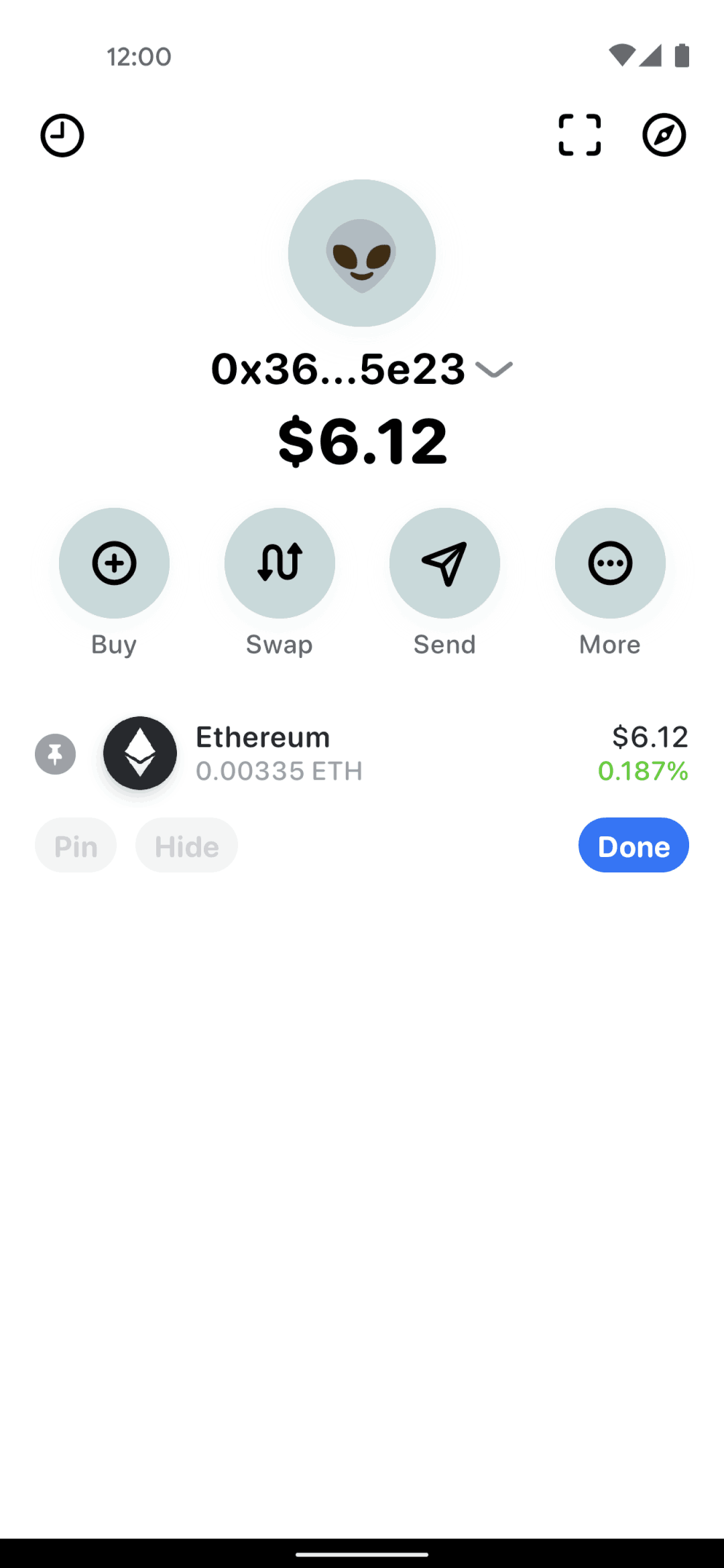 Rainbow Android Finance interface screenshot 14