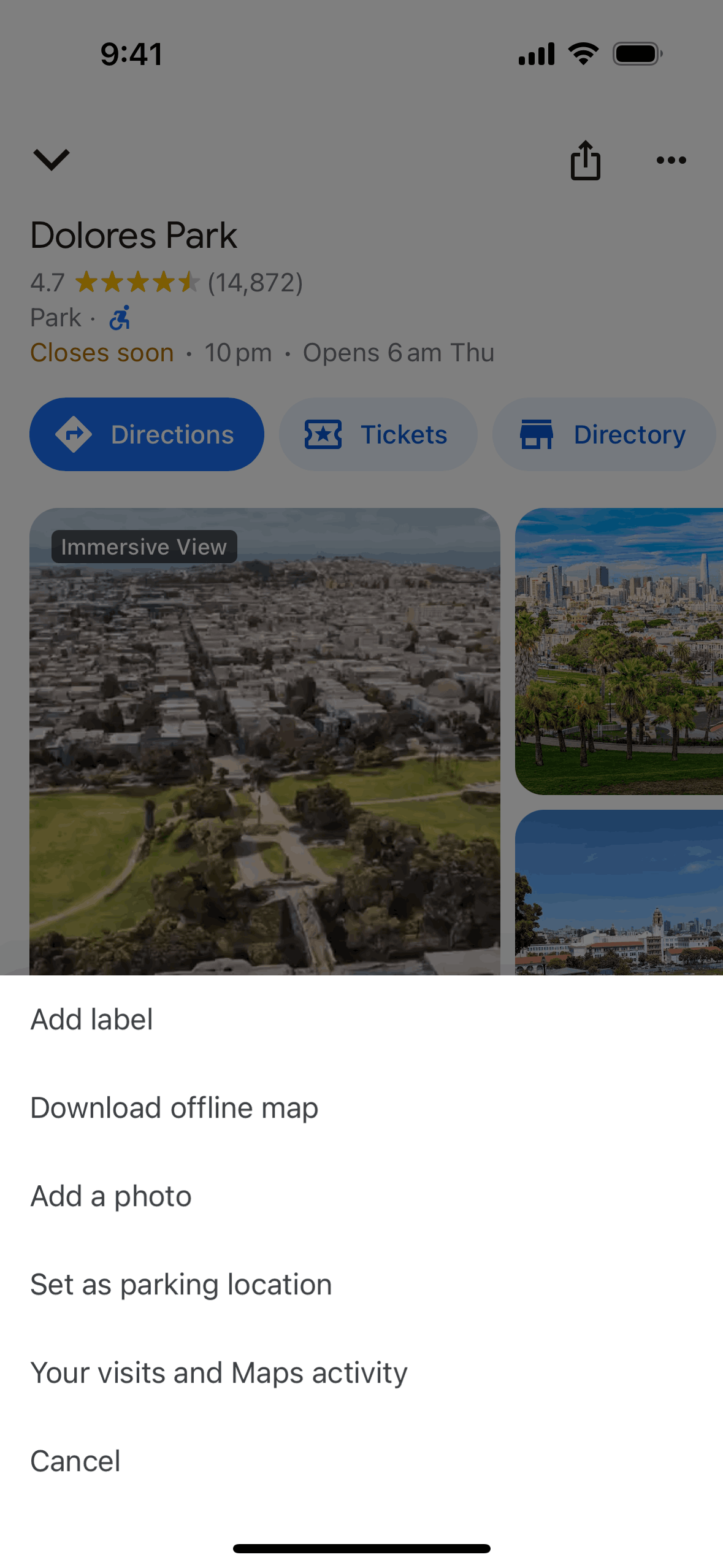 Google Maps iOS Maps & Navigation interface screenshot 22