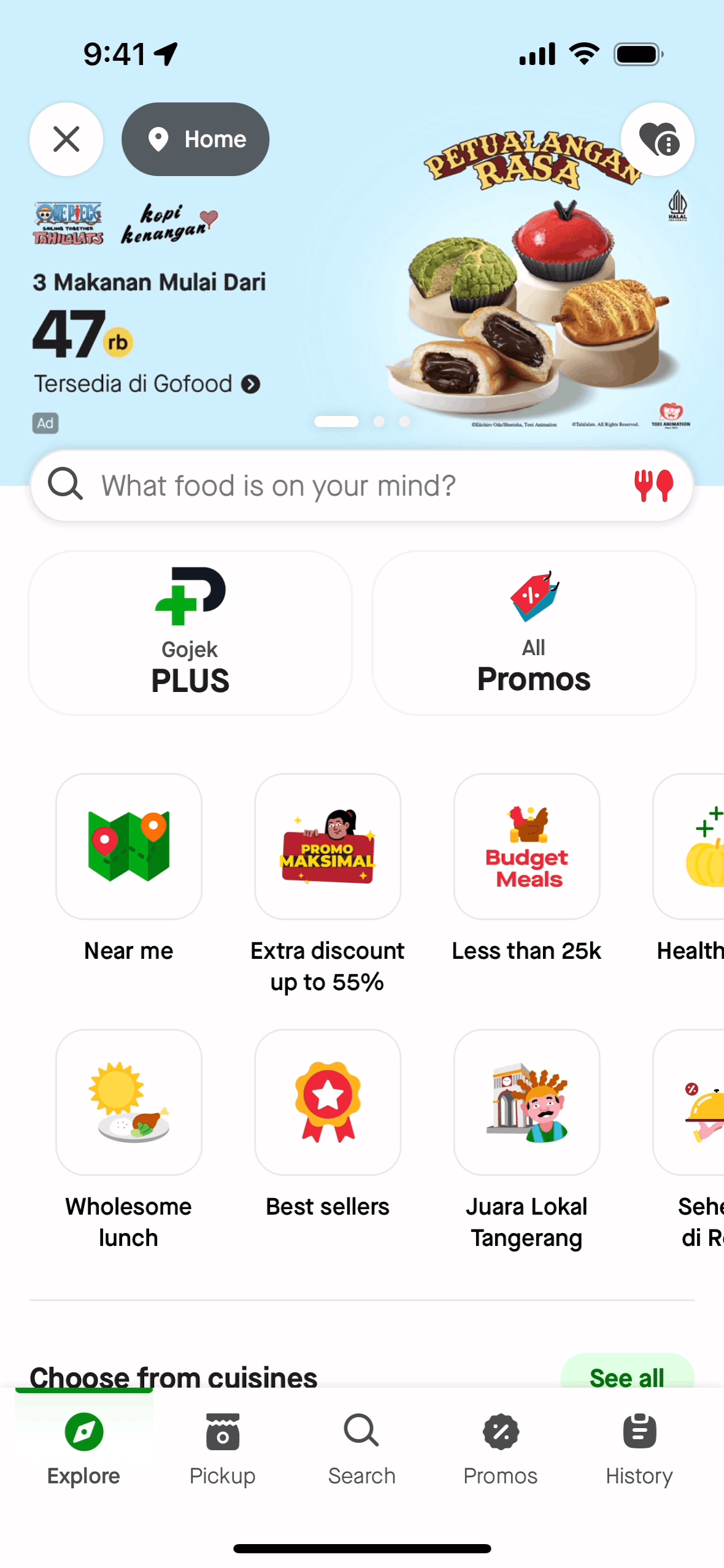 Gojek iOS Food & Drink interface screenshot 1