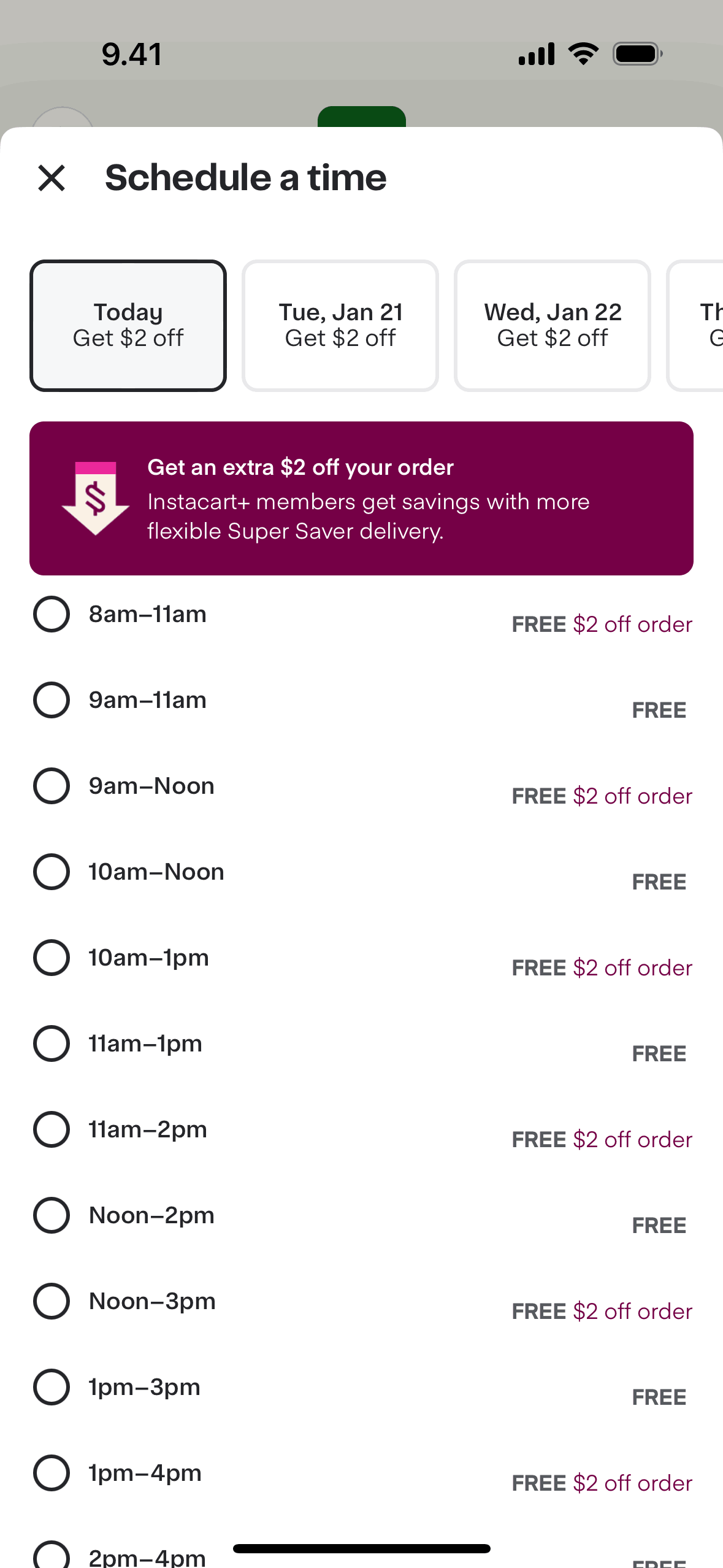 Instacart iOS Shopping interface screenshot 3