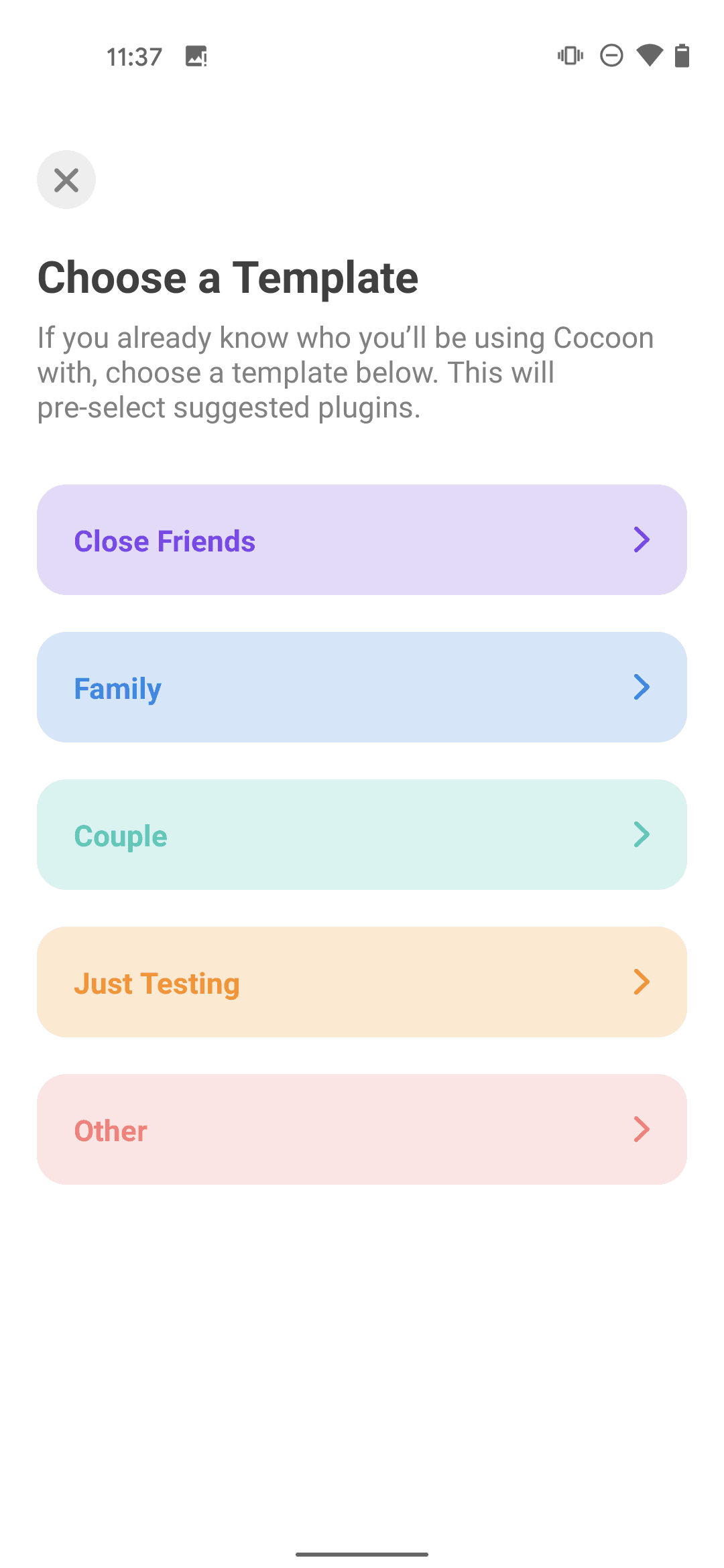 Cocoon Android Social Networking interface screenshot 9