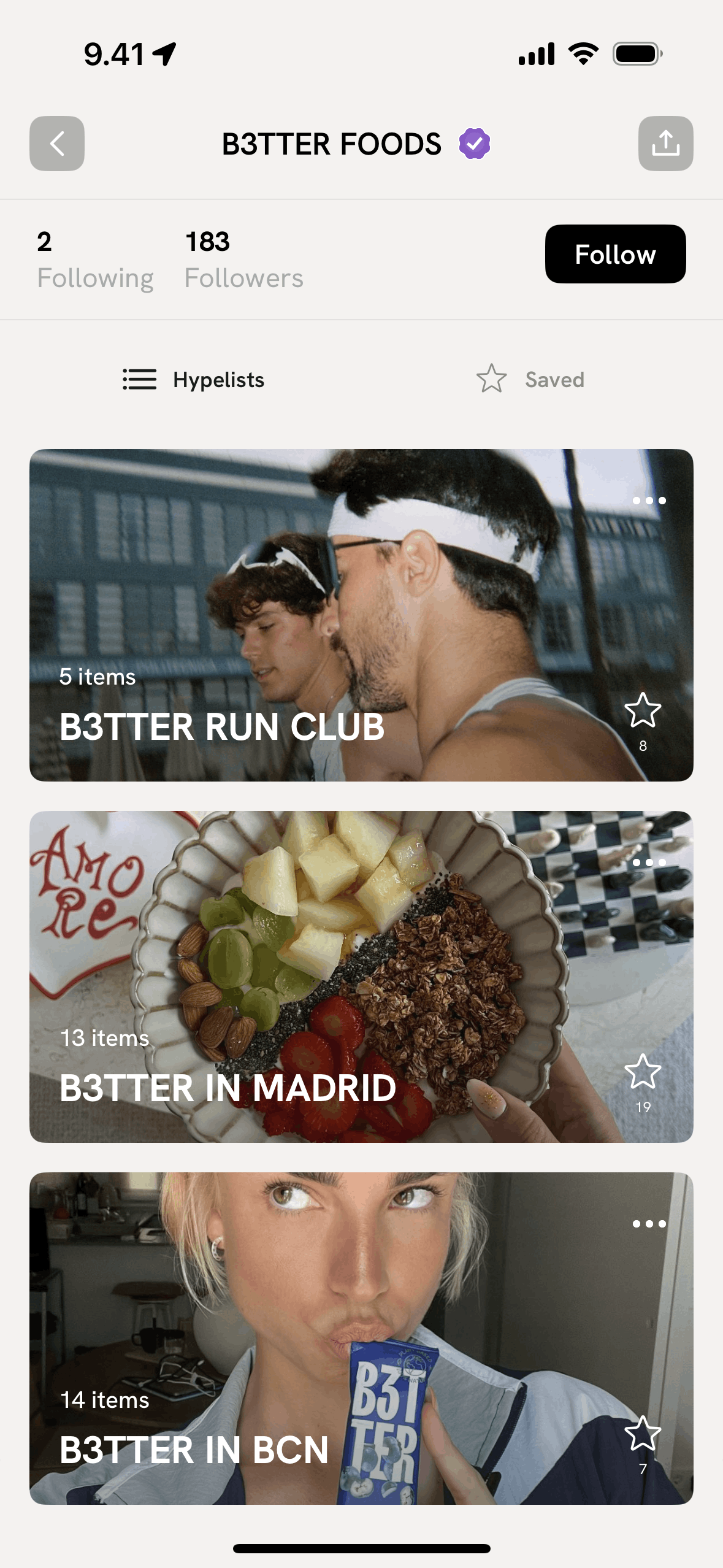 Hypelist iOS Social Networking interface screenshot 4