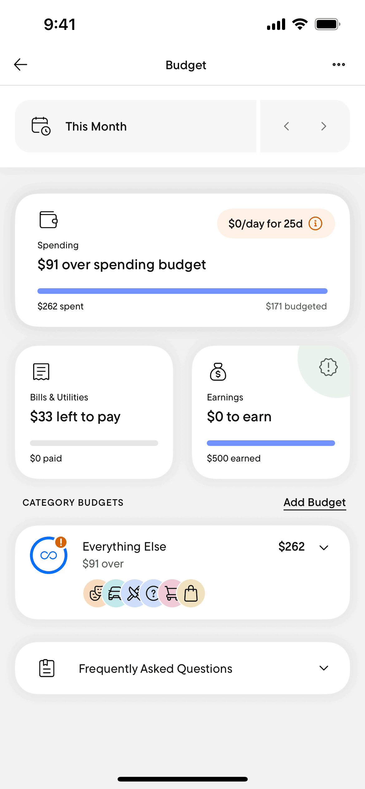 Rocket Money iOS Finance interface screenshot 2