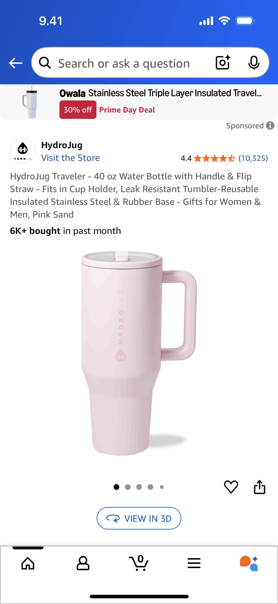 Product detail on Amazon Shopping (ios) screen 2