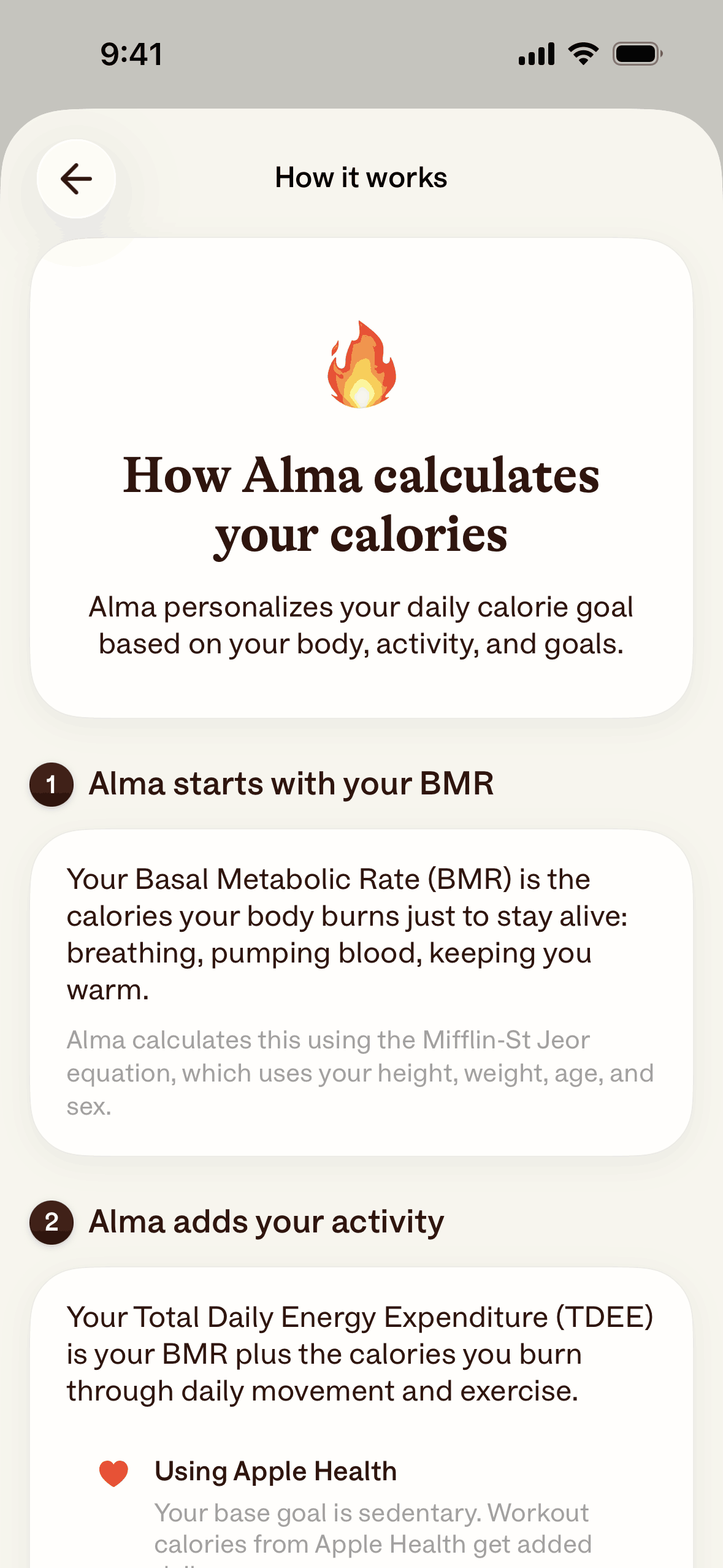 Alma iOS AI interface screenshot 6
