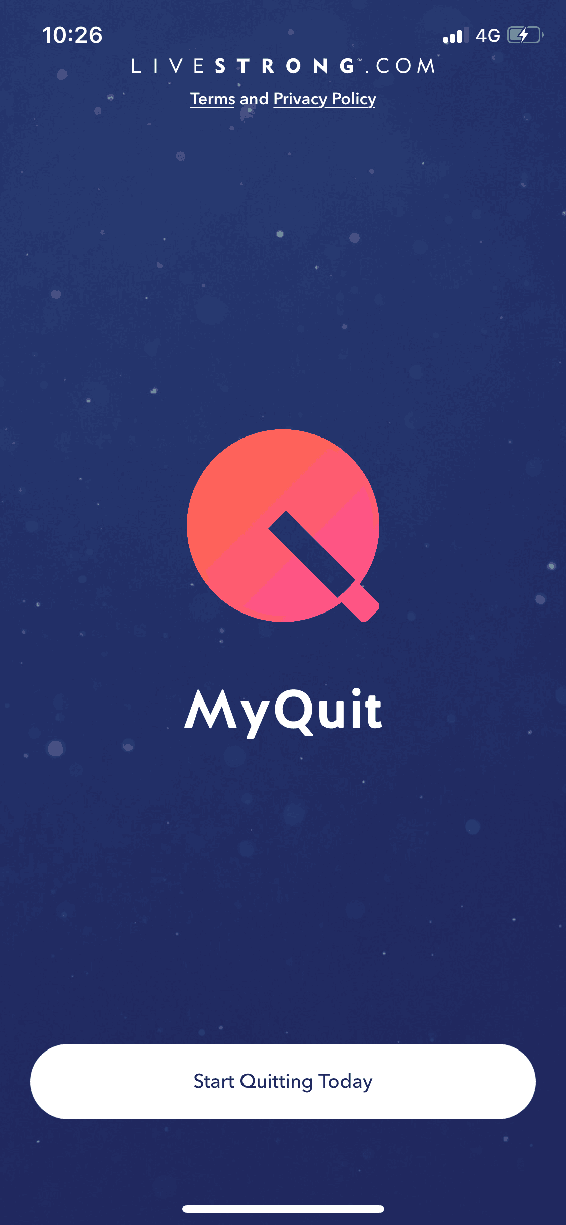 LIVESTRONG MyQuit Coach iOS Health & Fitness interface screenshot 2