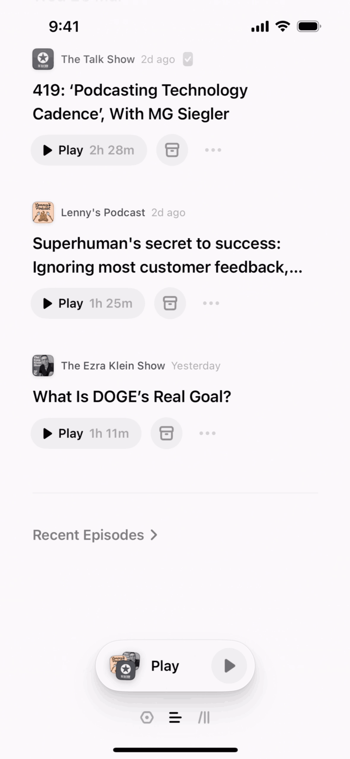 Queue iOS News interface screenshot 3
