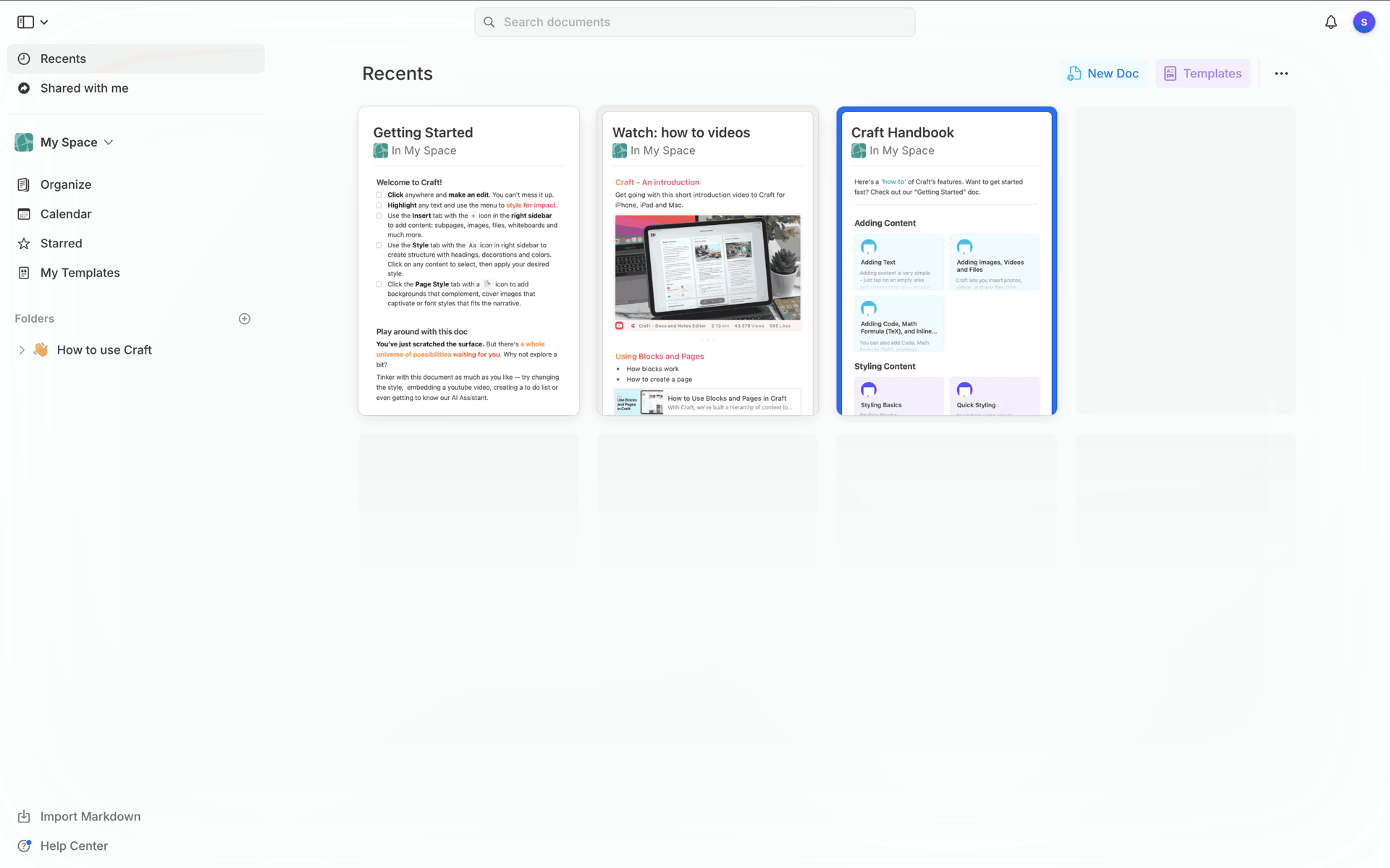 Craft Web AI interface screenshot 2