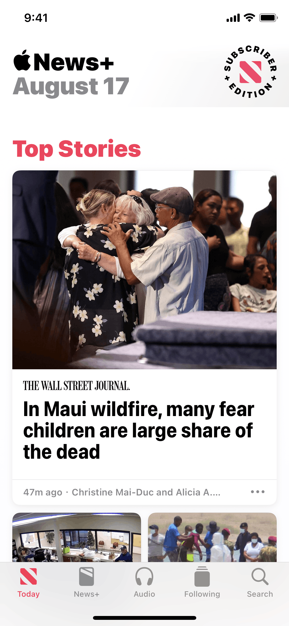 Apple News iOS News interface screenshot 2