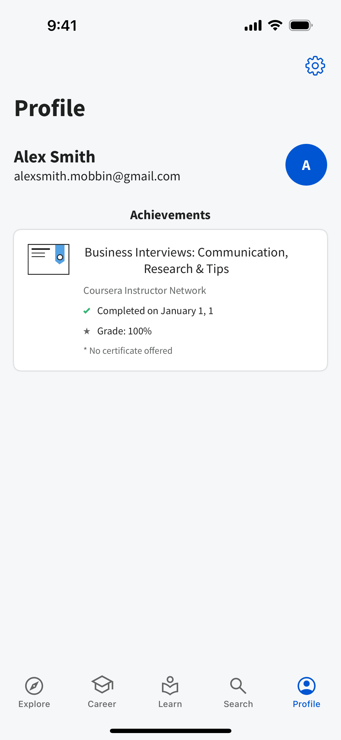 Coursera iOS Education interface screenshot 2